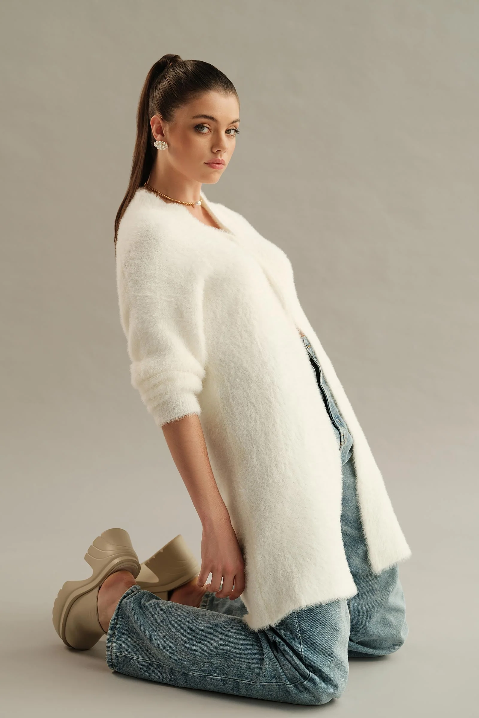Open Front Sweater (Free Size) - Image 4