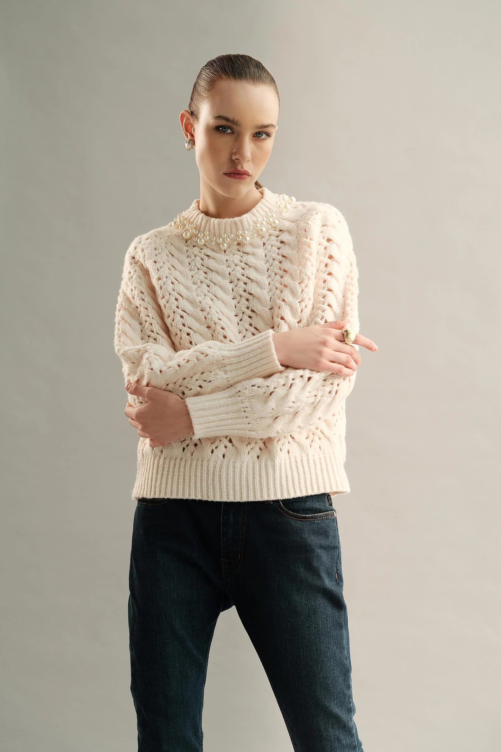 Pearl Woven Sweater (Free Size) - Image 4