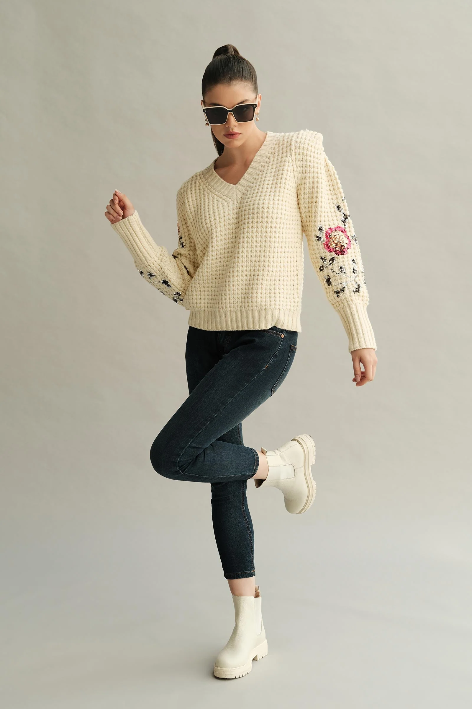 Floral Sweater (Free Size) - Image 5