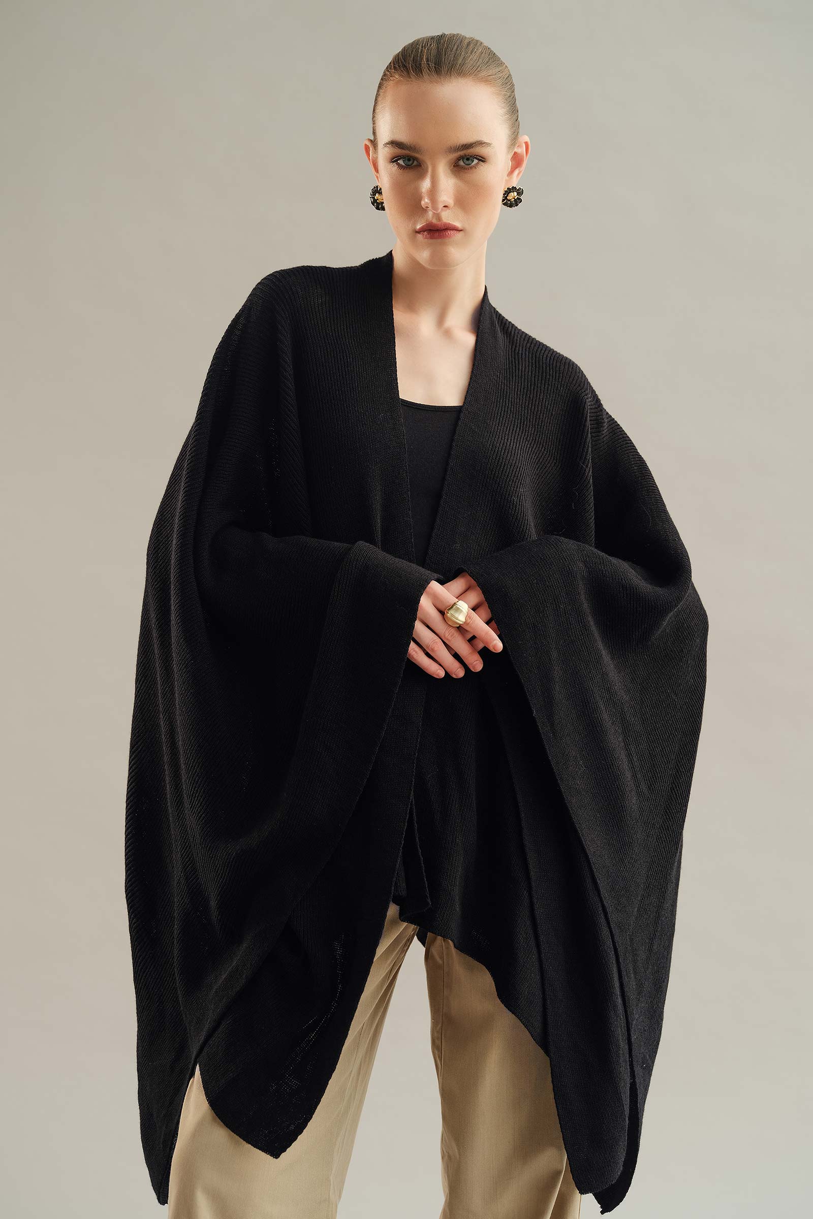 Ribbed Cape Shawl | WEST-W23-30 - Image 2