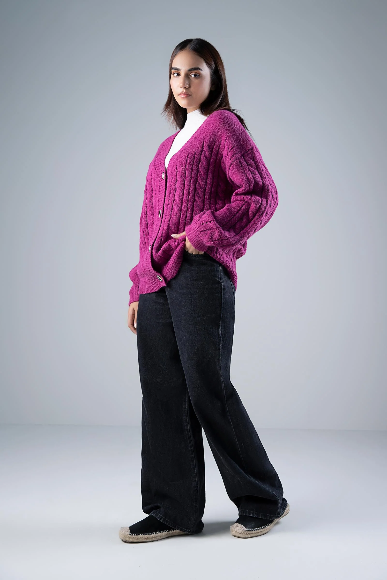 Cable Knit Cardigan - Image 3