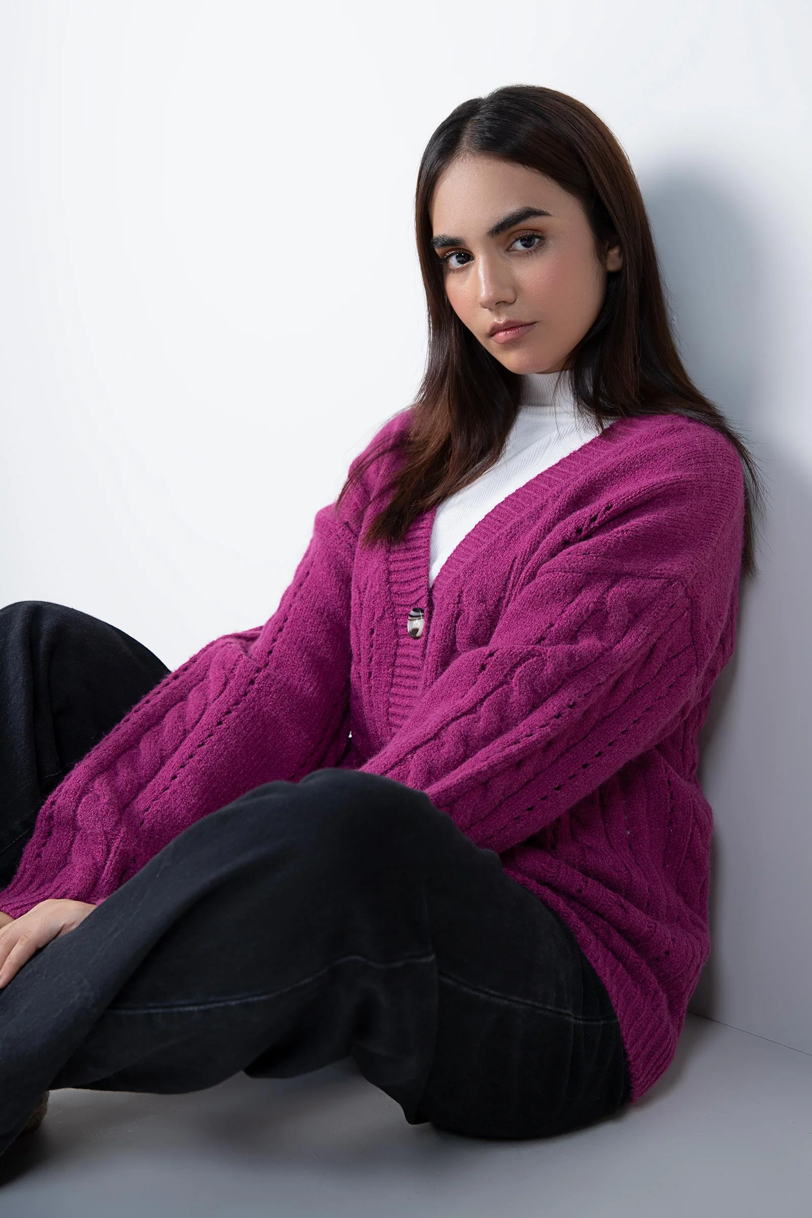 Cable Knit Cardigan - Image 4