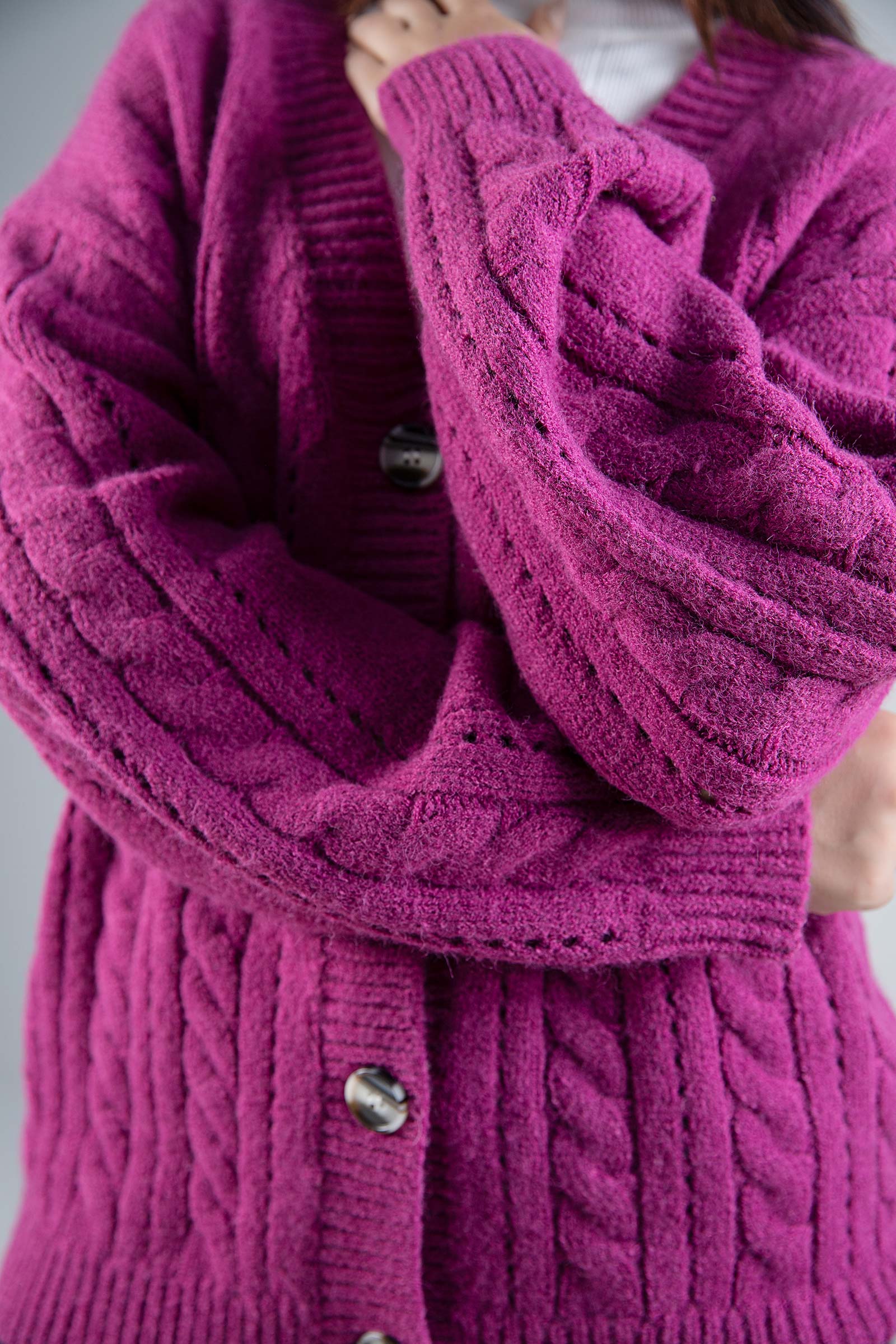 Cable Knit Cardigan - Image 6