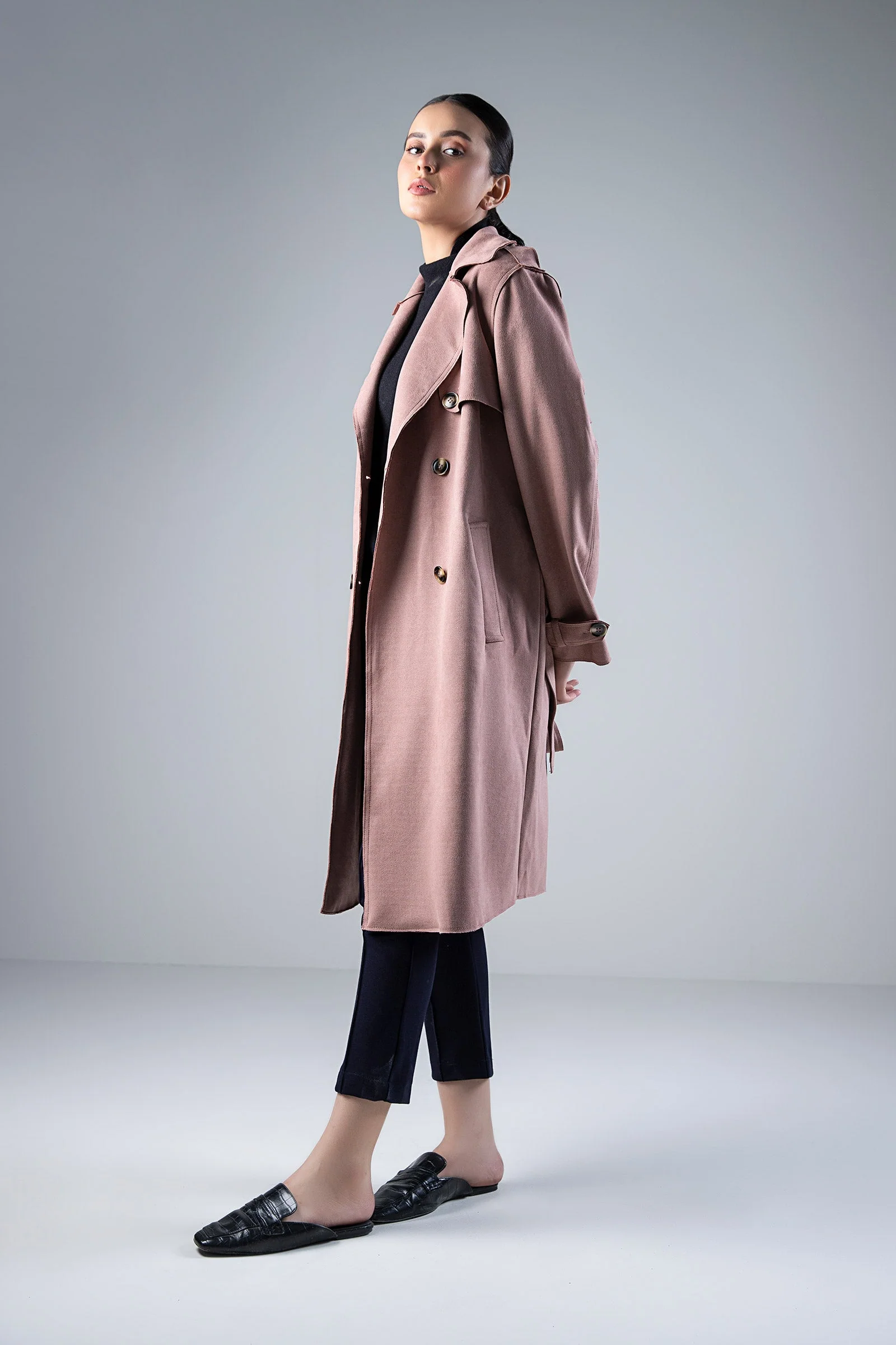 Suede Trench Coat - Image 3
