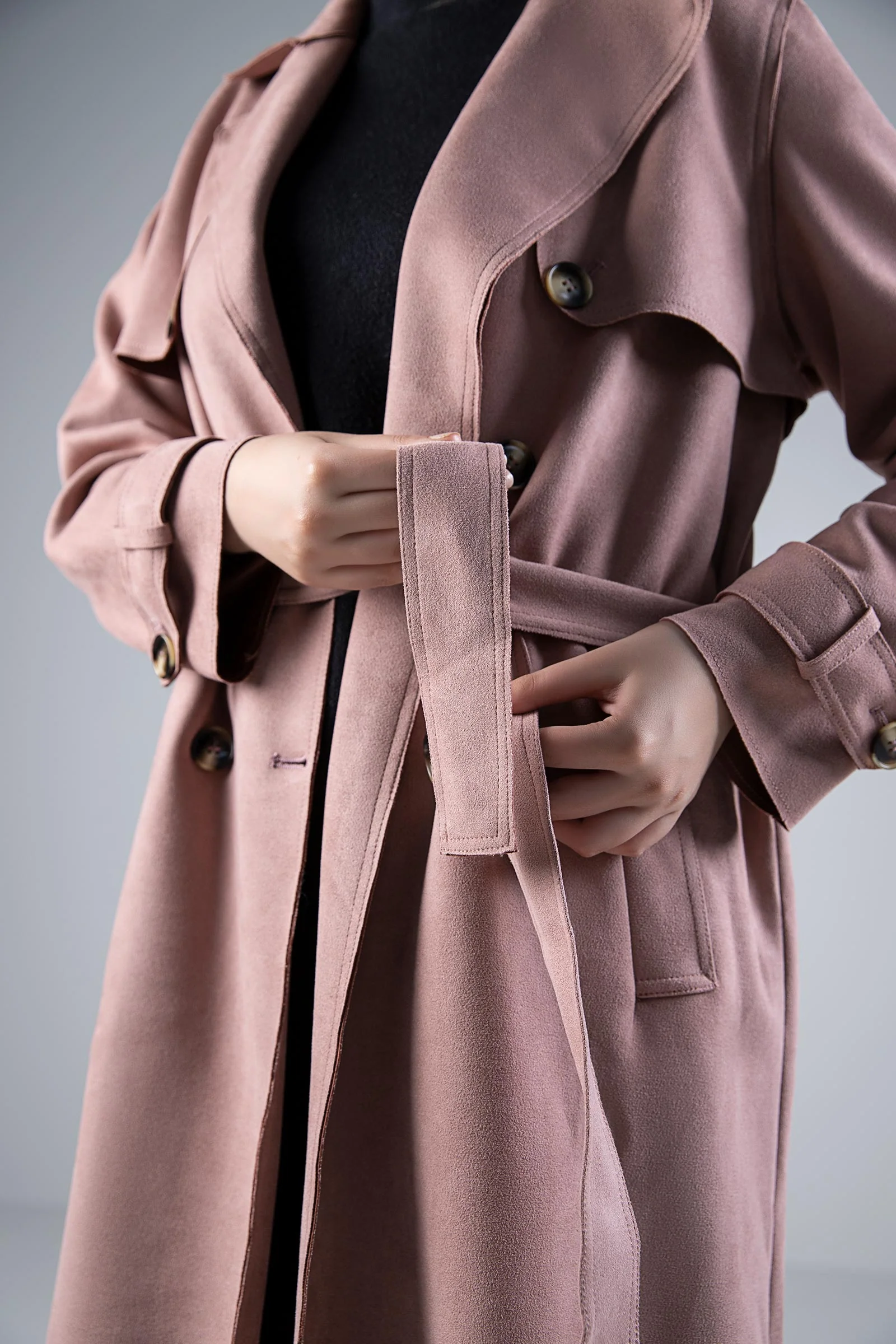 Suede Trench Coat - Image 4