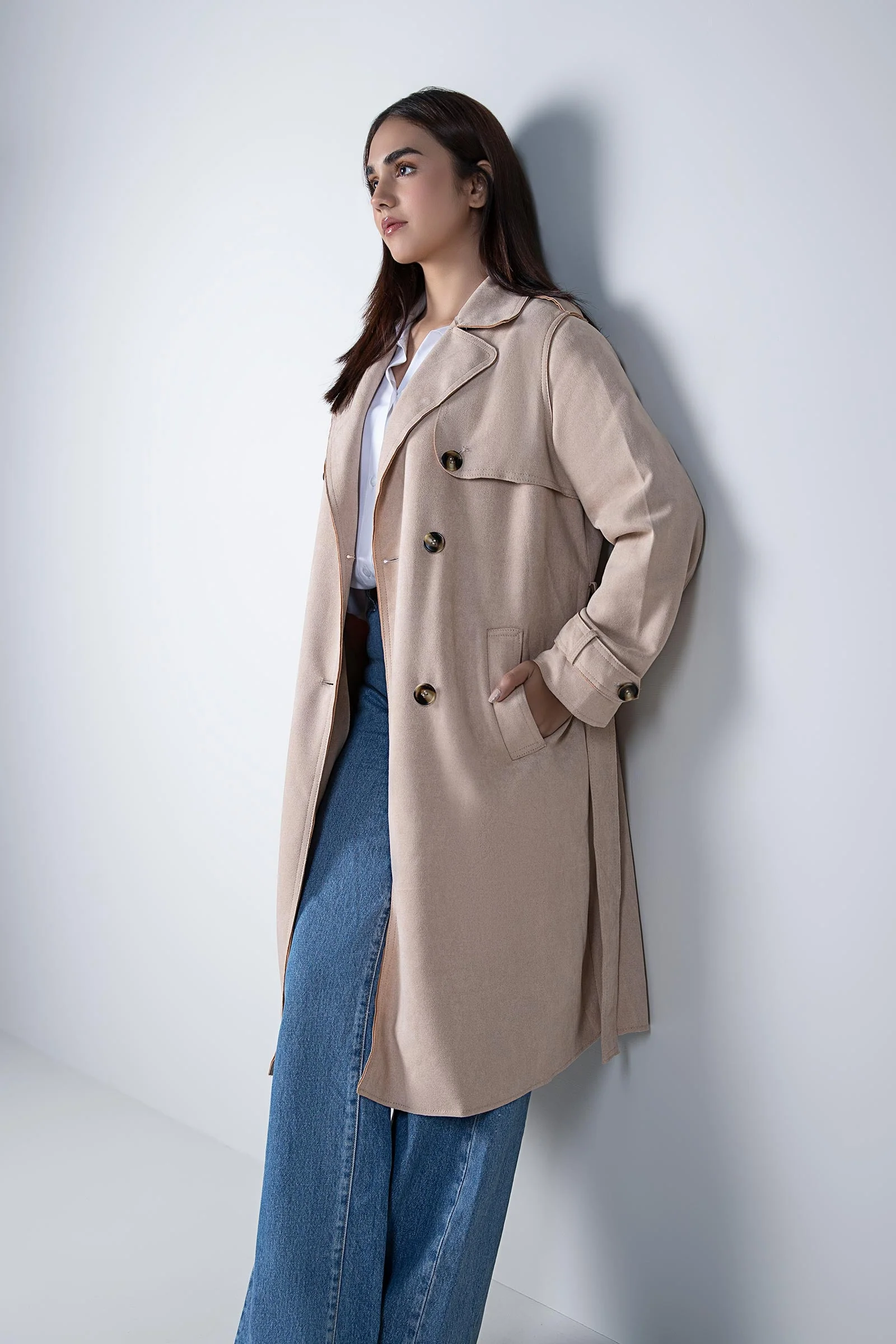 Suede Trench Coat - Image 5