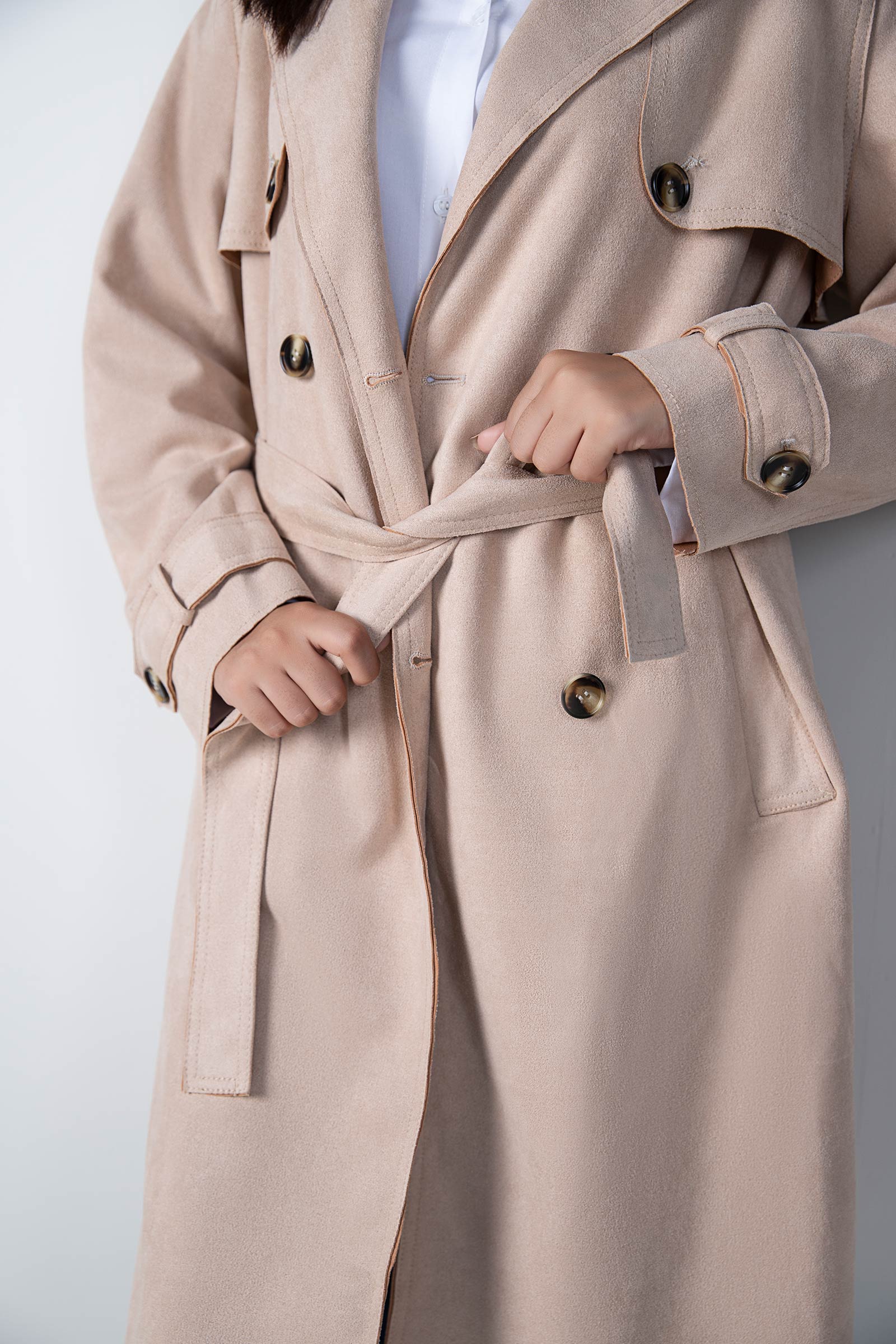 Suede Trench Coat - Image 6