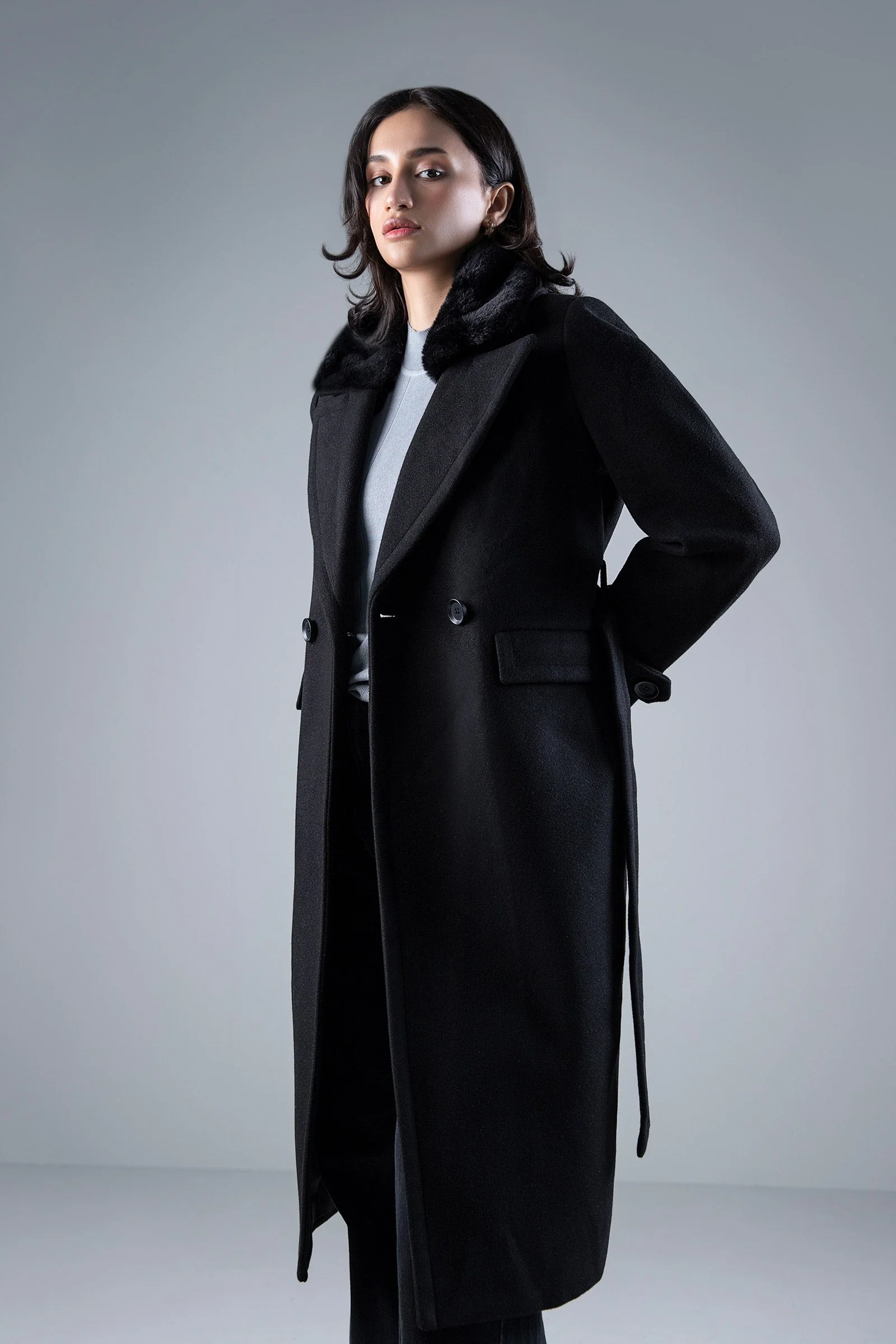 Fur Collar Coat - Image 2