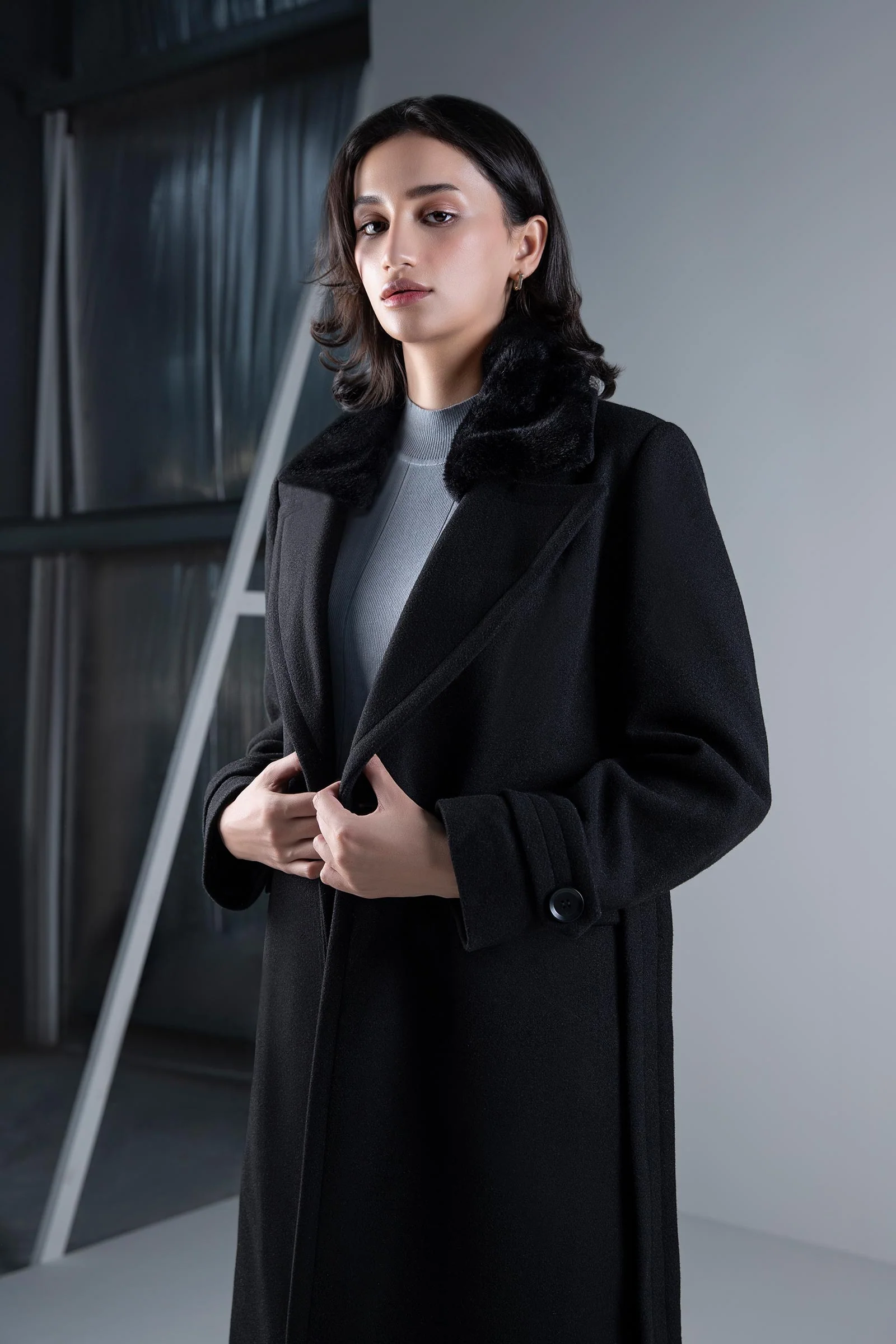Fur Collar Coat - Image 3