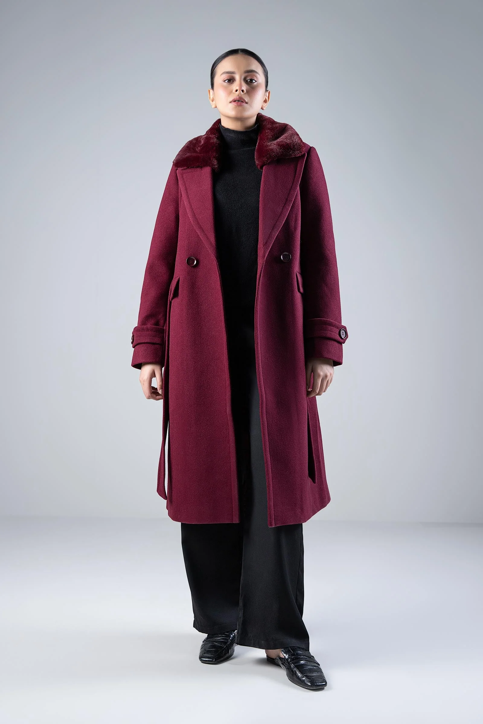 Fur Collar Coat - Image 2