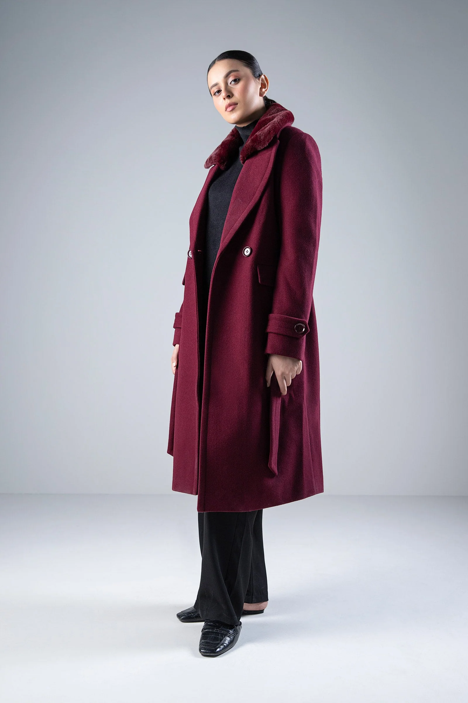 Fur Collar Coat - Image 3