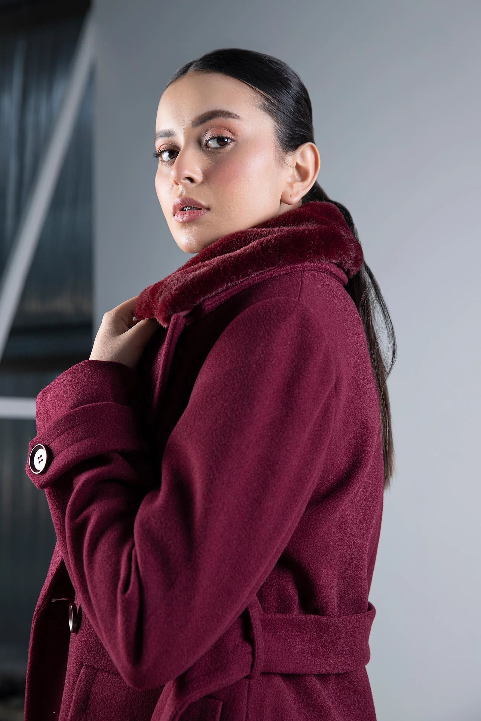 Fur Collar Coat - Image 4