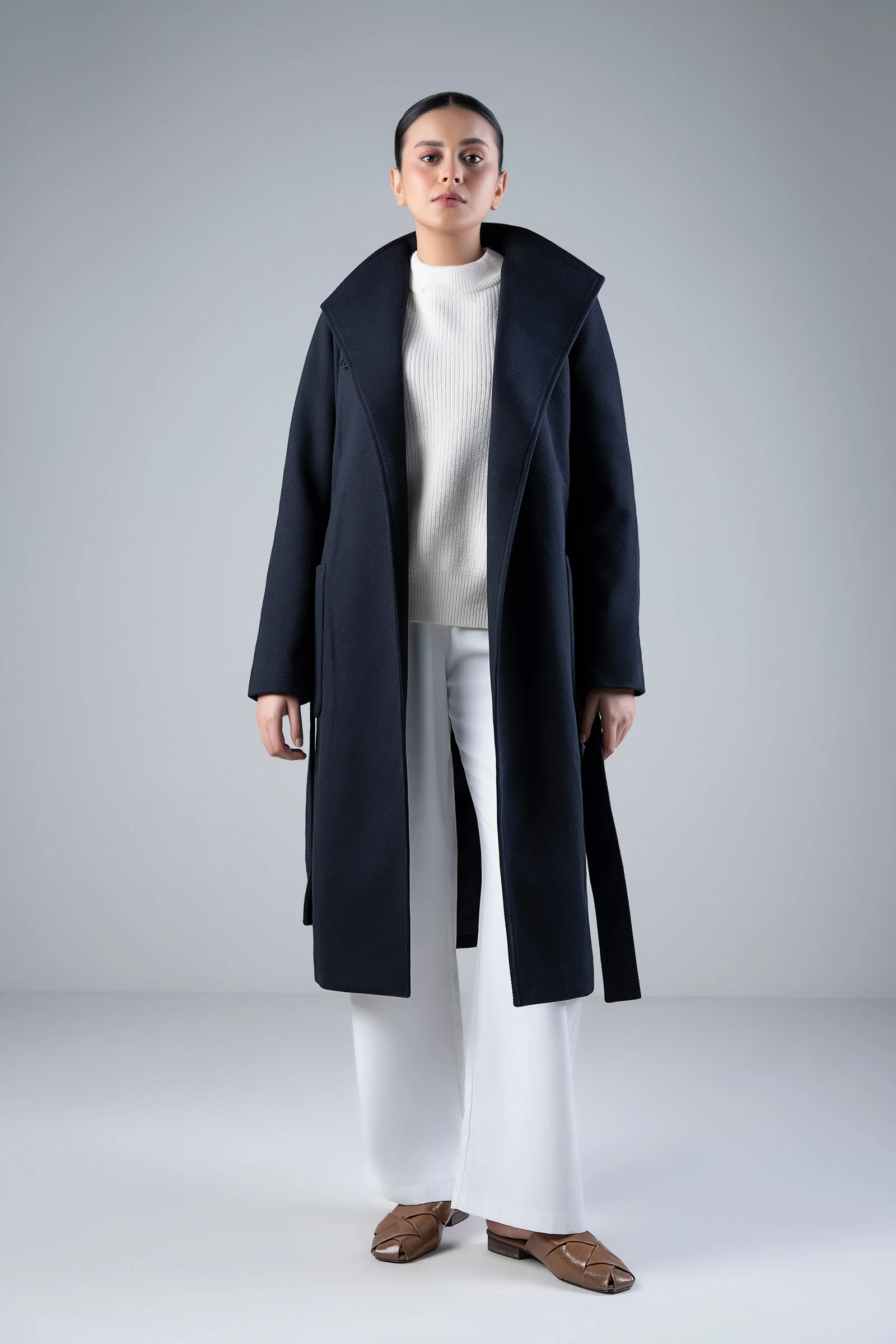 High Collar Coat - Image 2