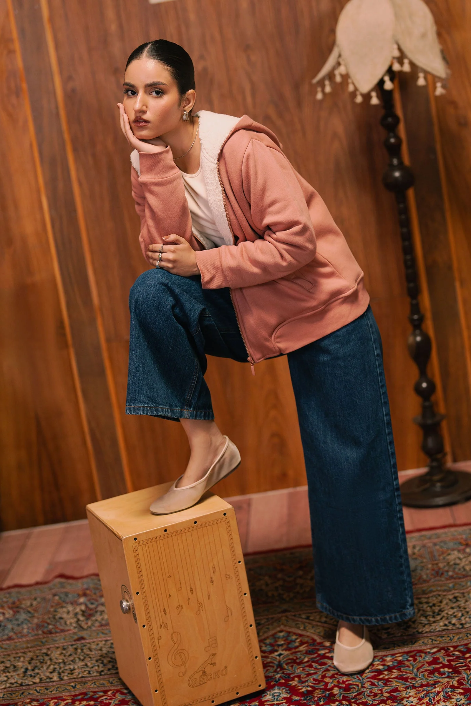 Sherpa Zipped Hoodie - Image 2