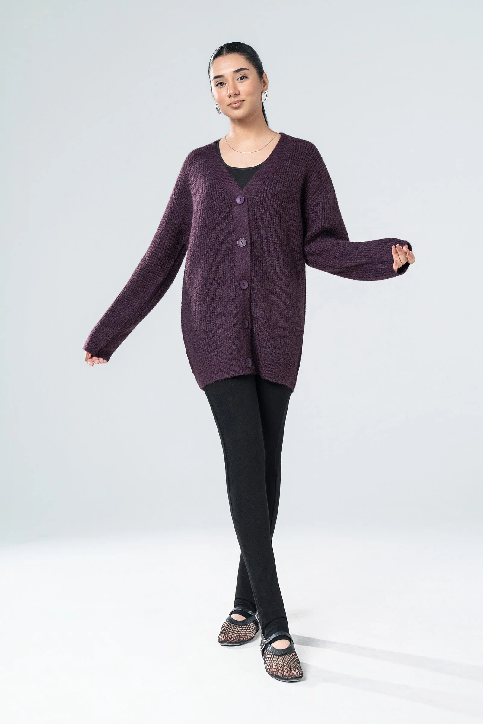 Basic Knit Cardigan - Image 2