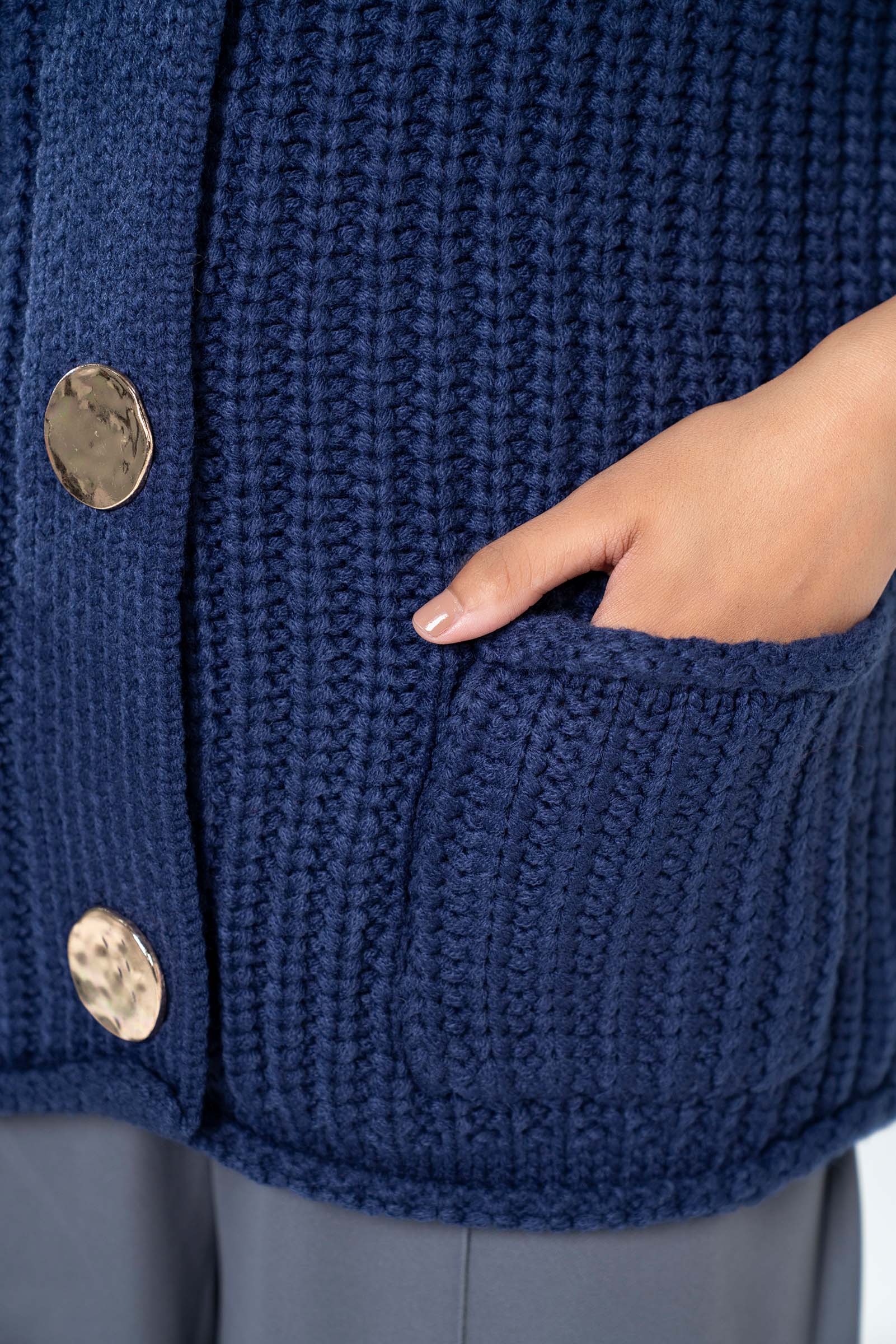 Knitted Button Cardigan - Image 4