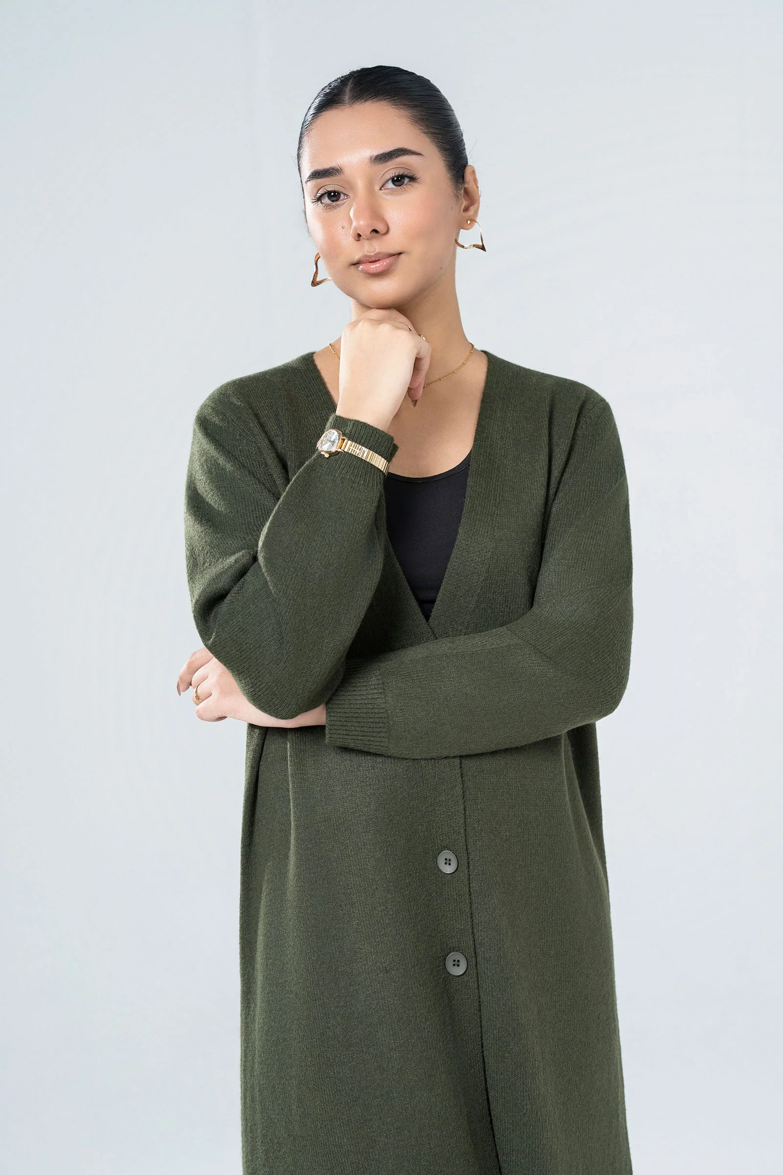 Oversized Button-Down Cardigan - Image 2