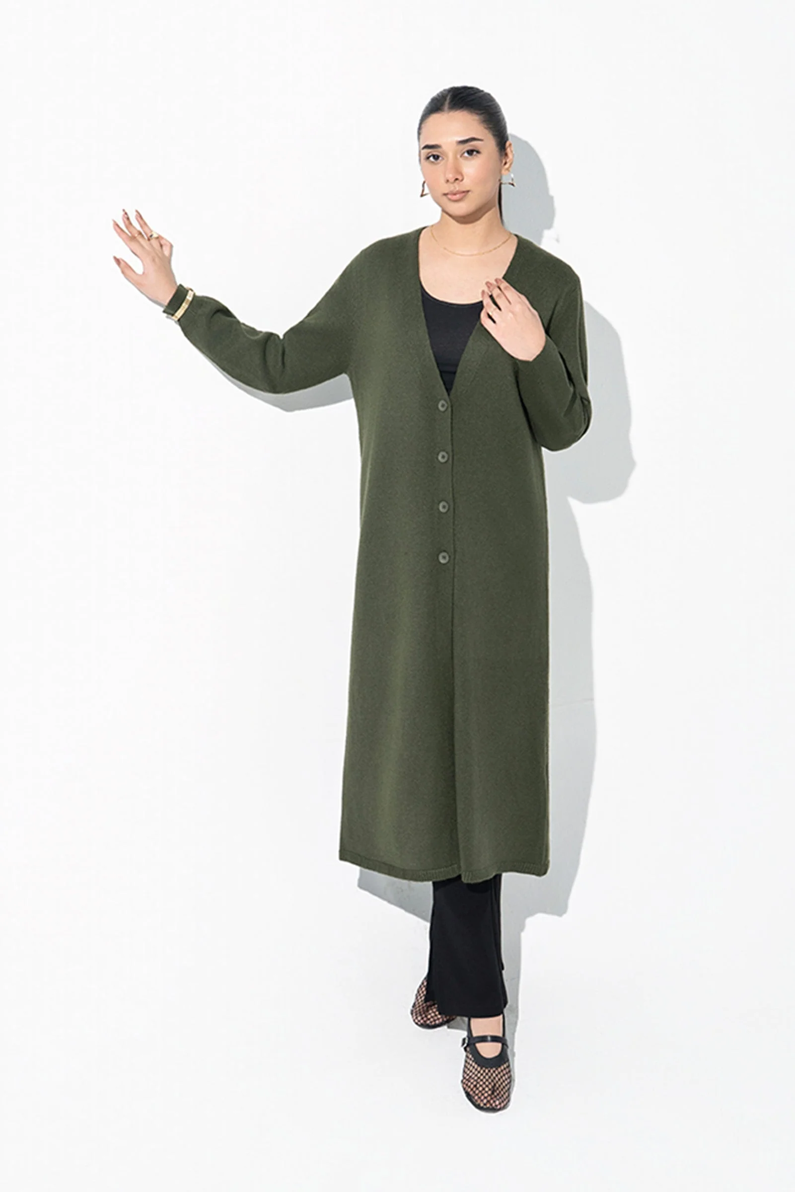 Oversized Button-Down Cardigan - Image 3