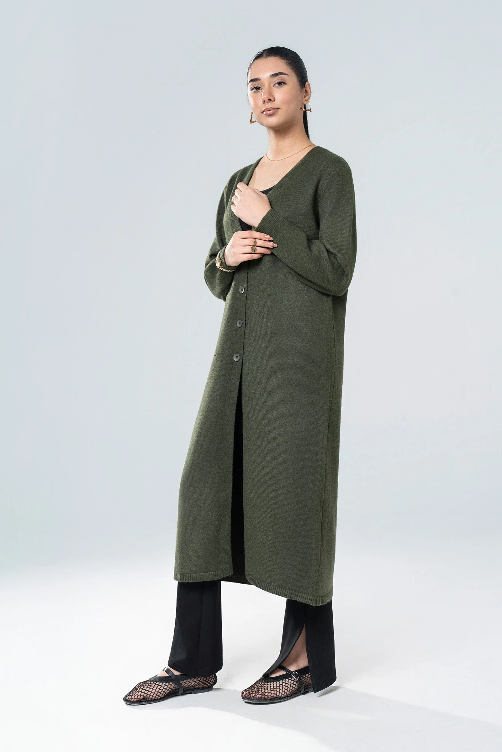 Oversized Button-Down Cardigan - Image 5