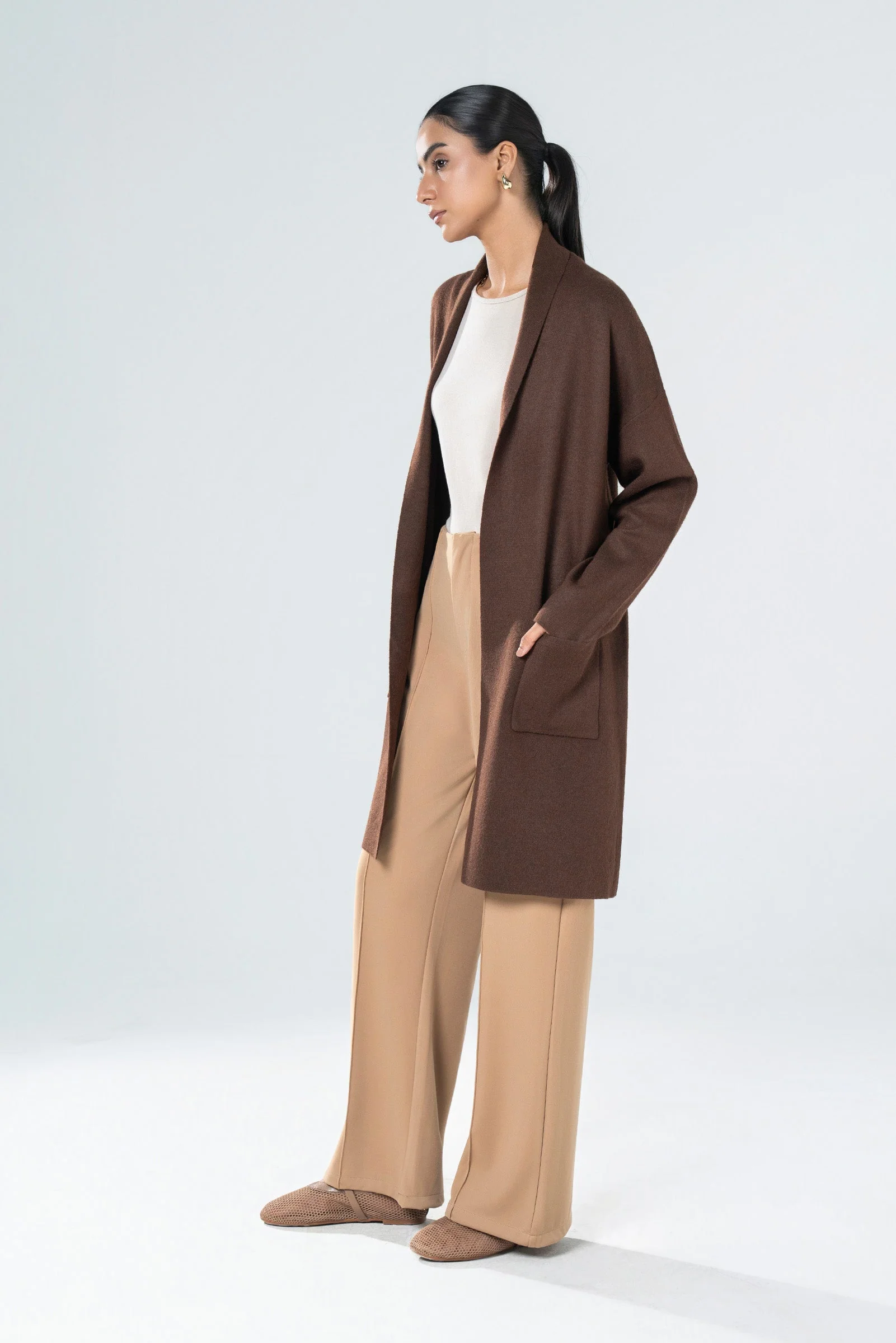 Knitted Shawl Cardigan - Image 3