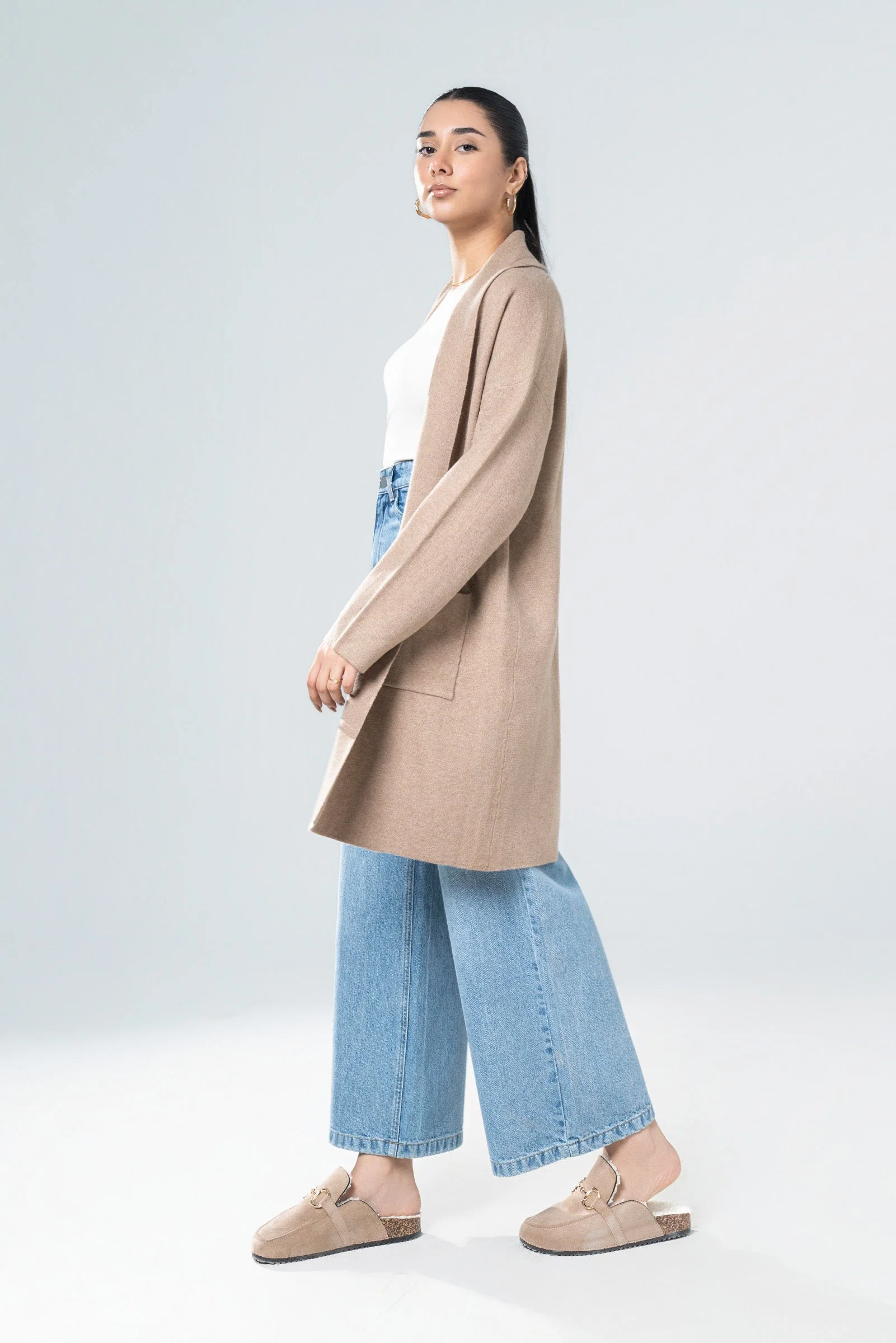 Knitted Shawl Cardigan - Image 3