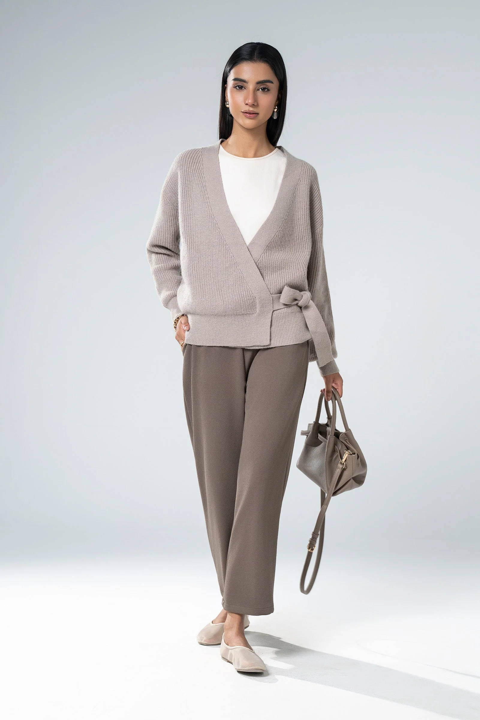 Knit Wrap-Around Sweater - Image 2