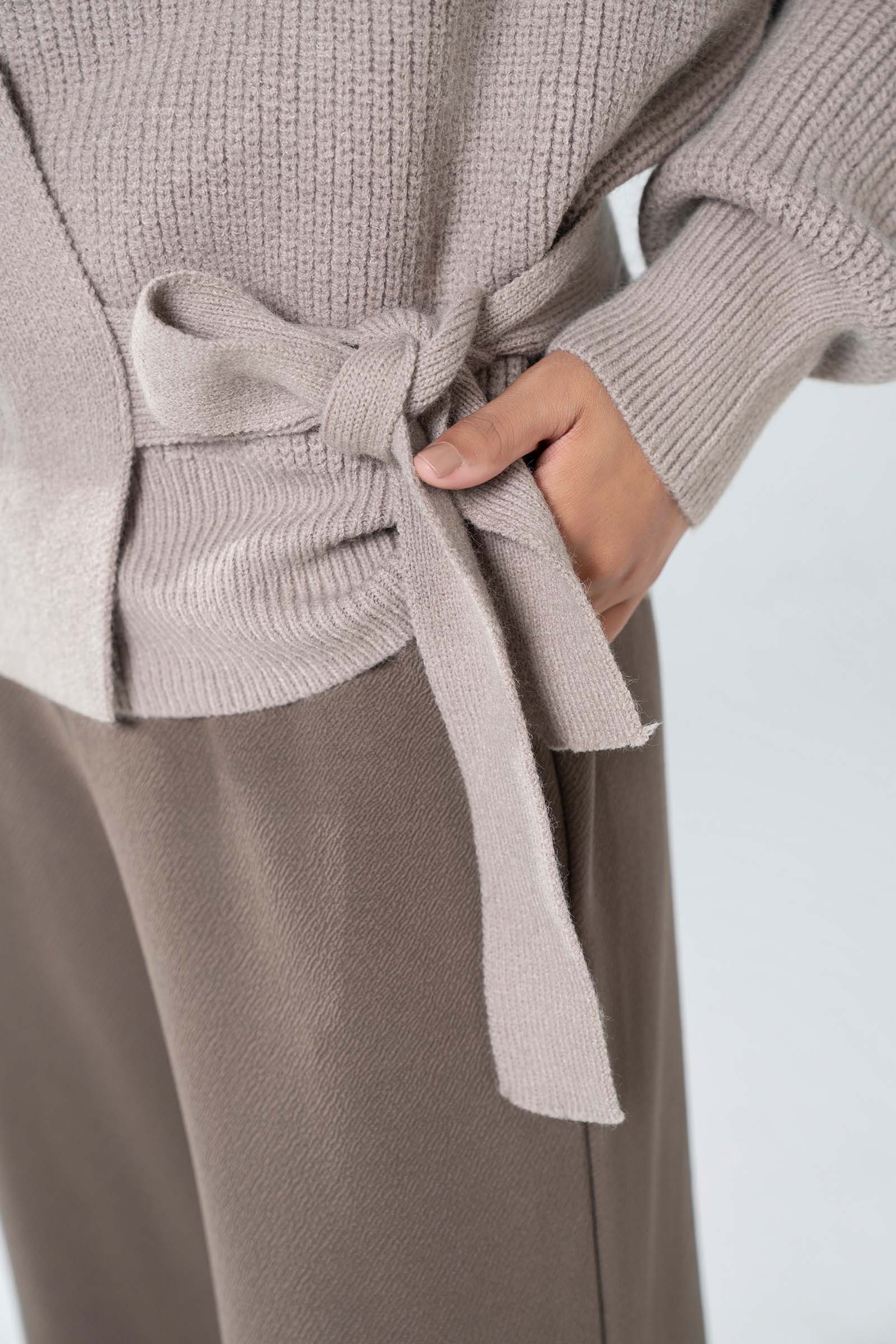 Knit Wrap-Around Sweater - Image 4