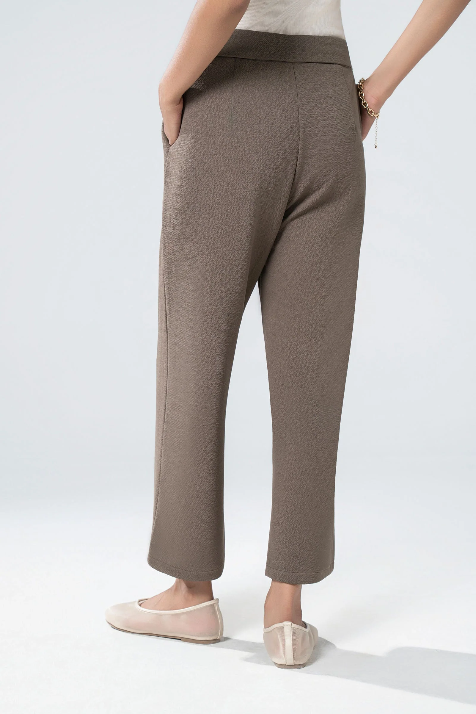 Textured Wide Leg Pants - Image 3