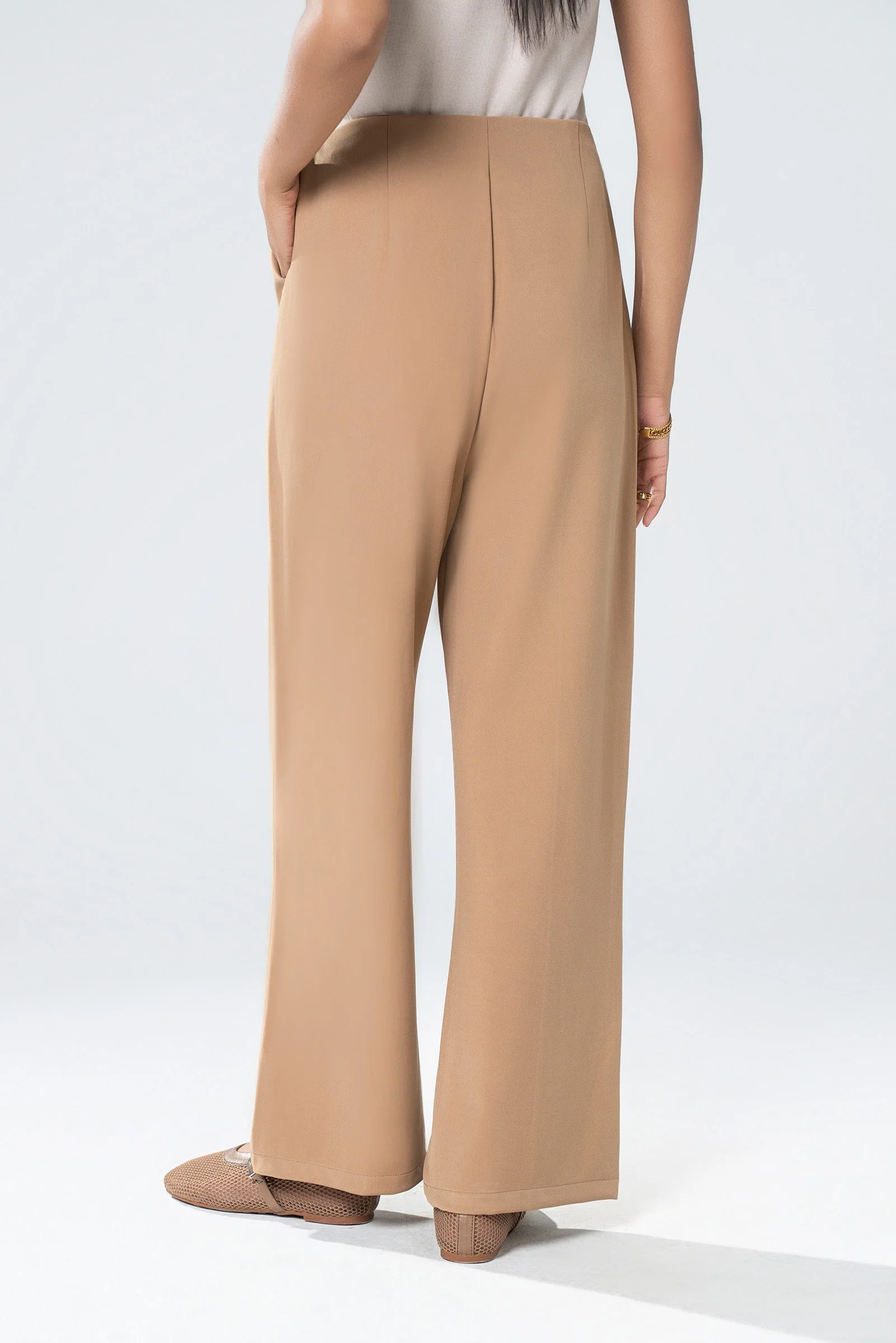 Pintuck Wide Leg Pants - Image 3