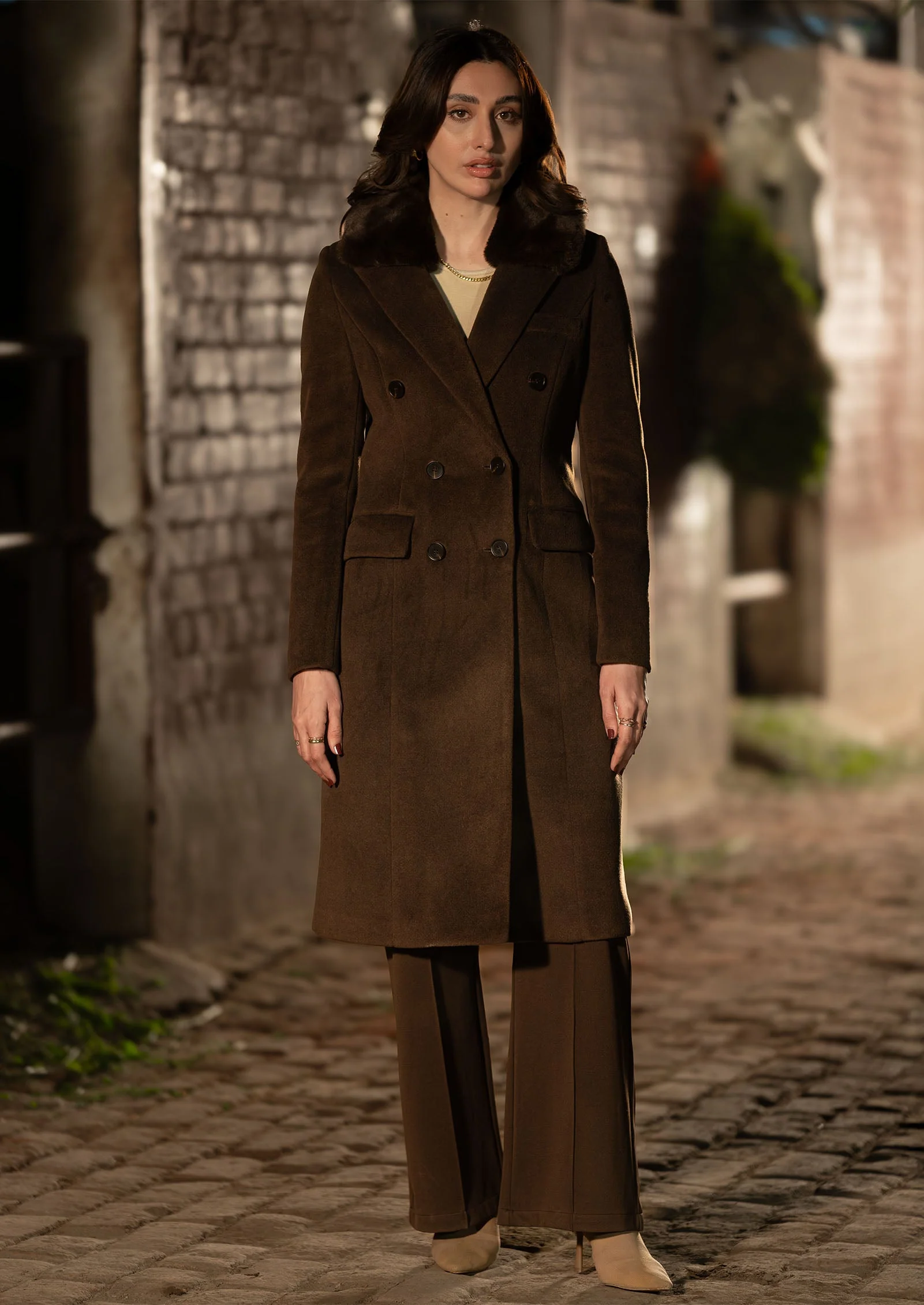 Buttoned Wool Coat - Image 5