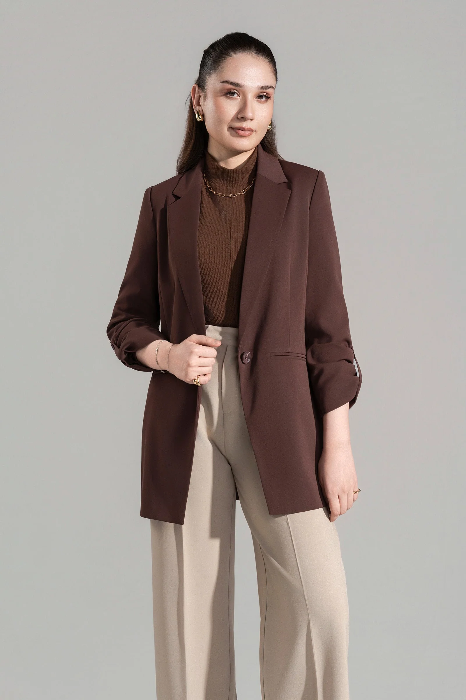Everyday Buttoned Blazer - Image 2