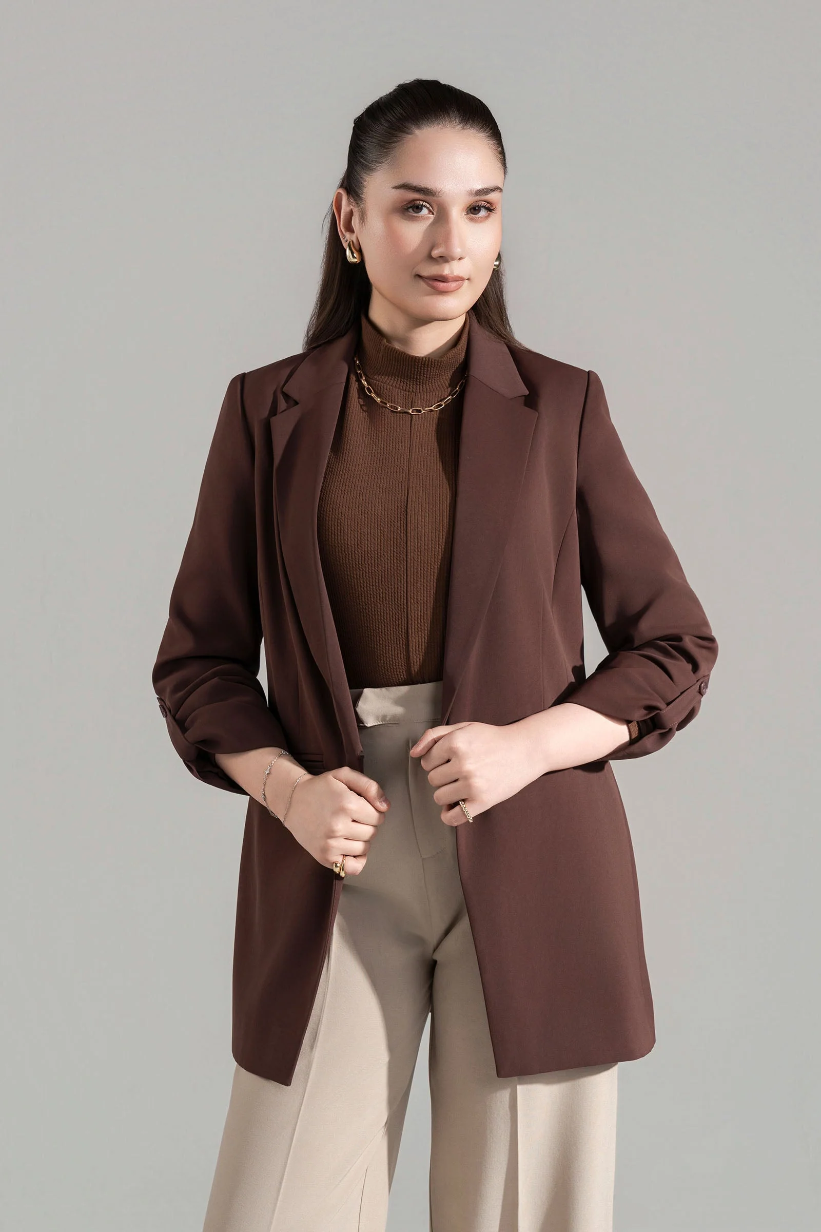 Everyday Buttoned Blazer - Image 4