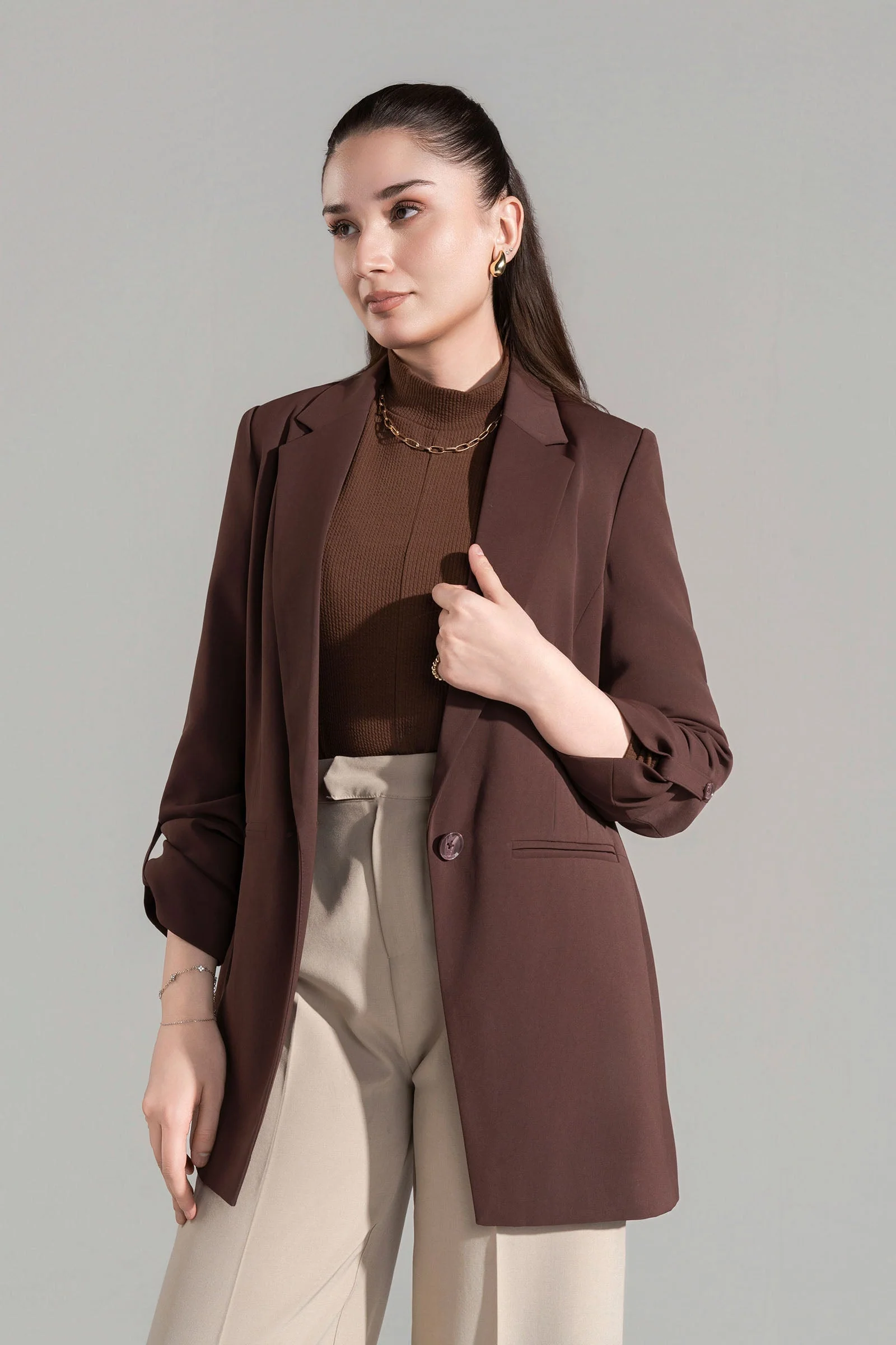 Everyday Buttoned Blazer - Image 5