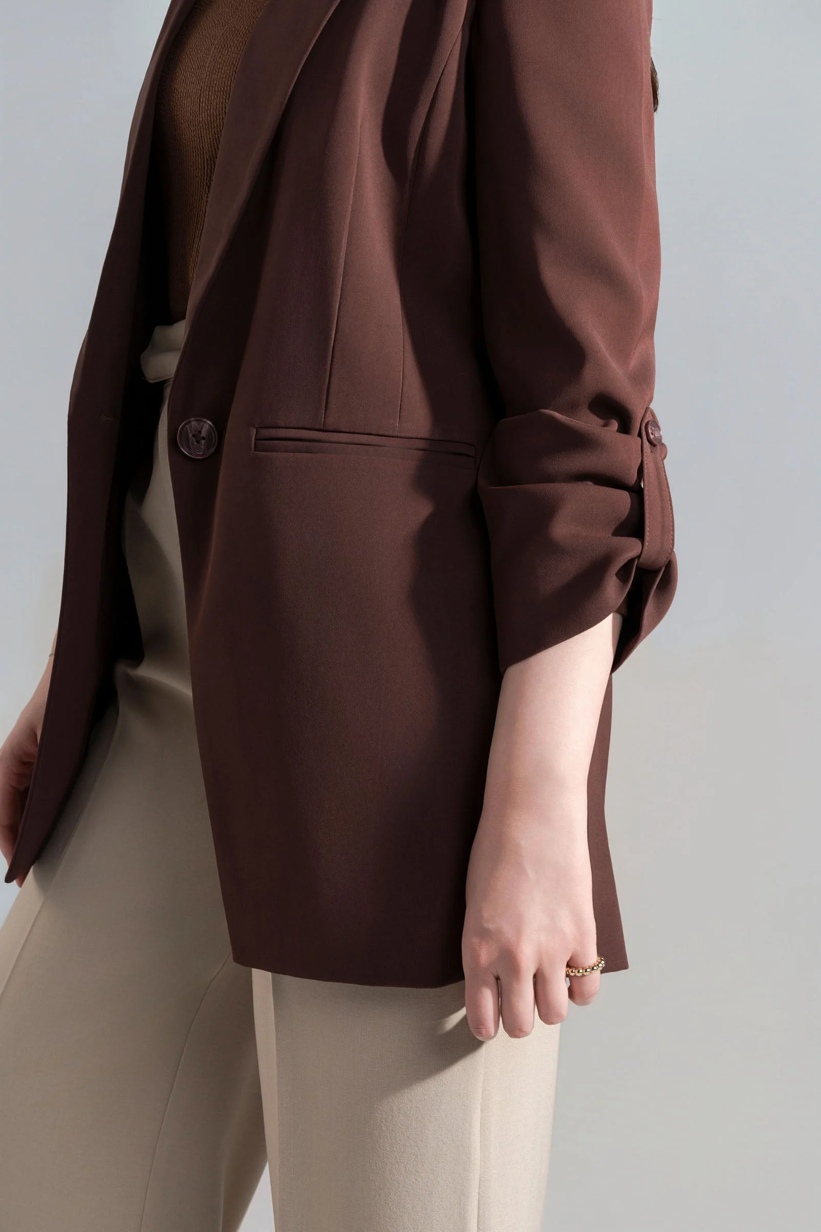 Everyday Buttoned Blazer - Image 7