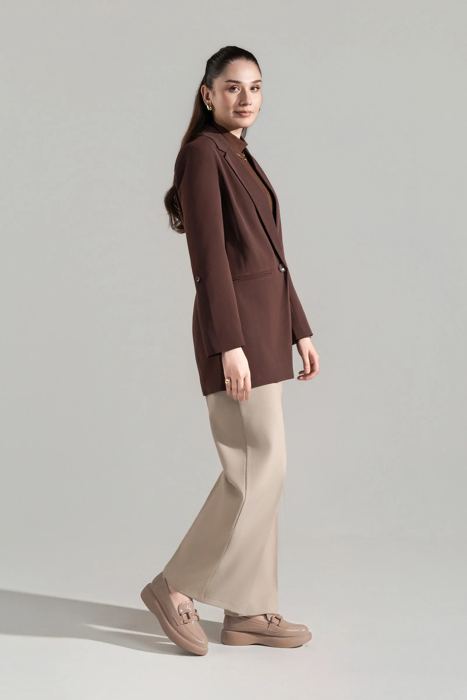 Everyday Buttoned Blazer - Image 8
