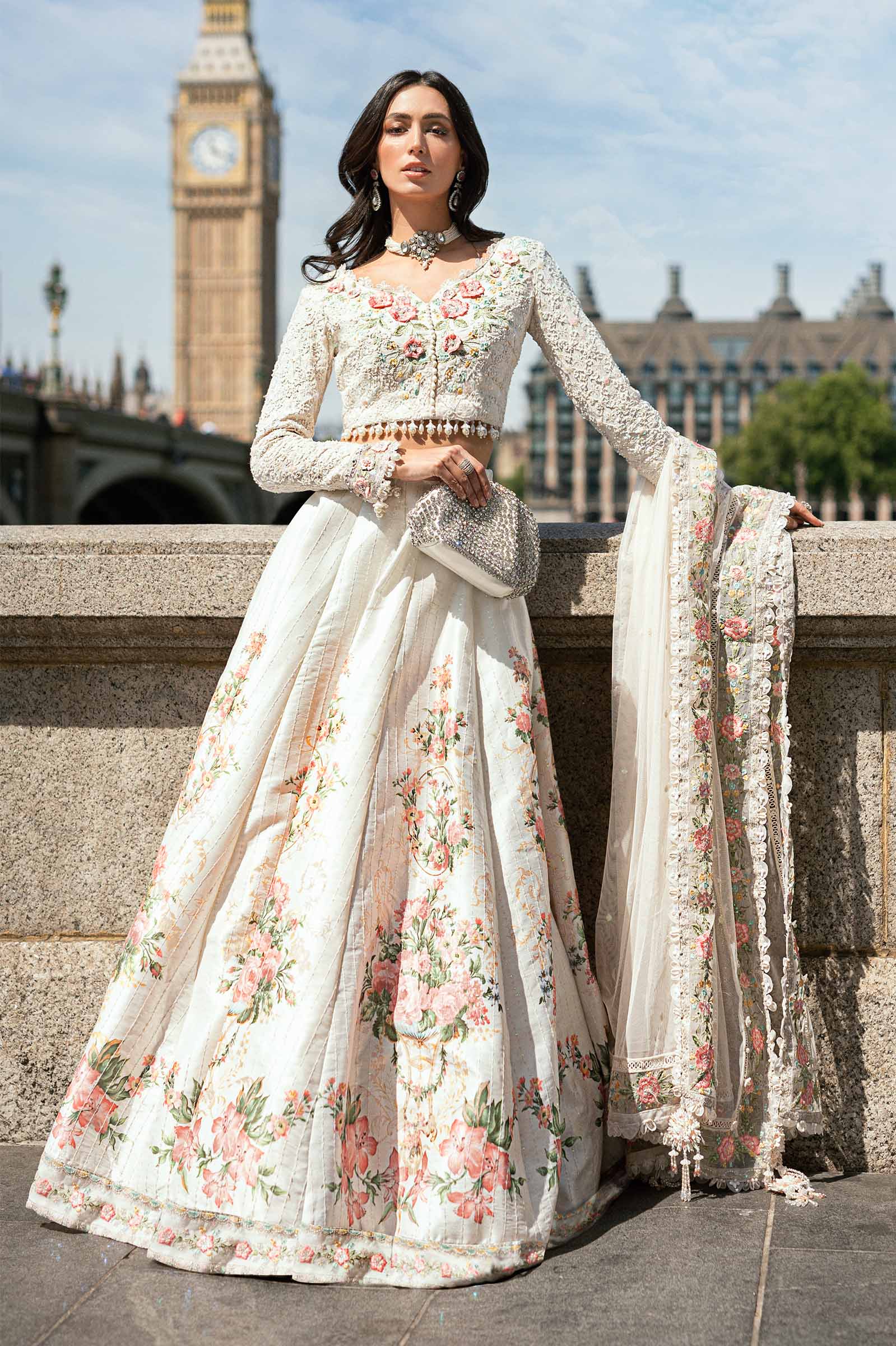 3 Piece Unstitched Embroidered Raw Silk Suit - Image 6