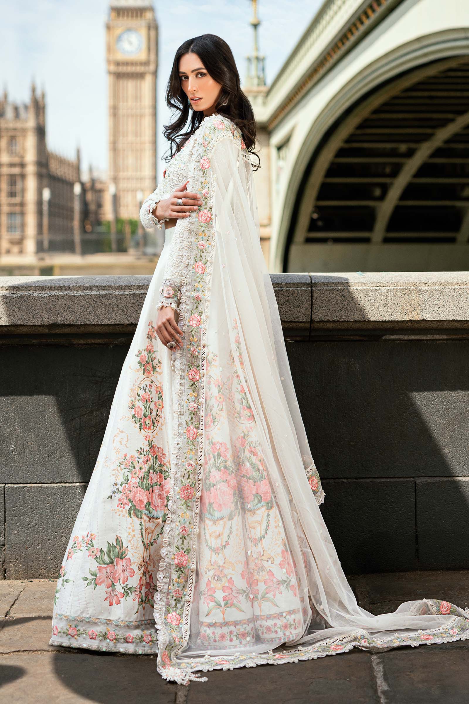 3 Piece Unstitched Embroidered Raw Silk Suit - Image 8
