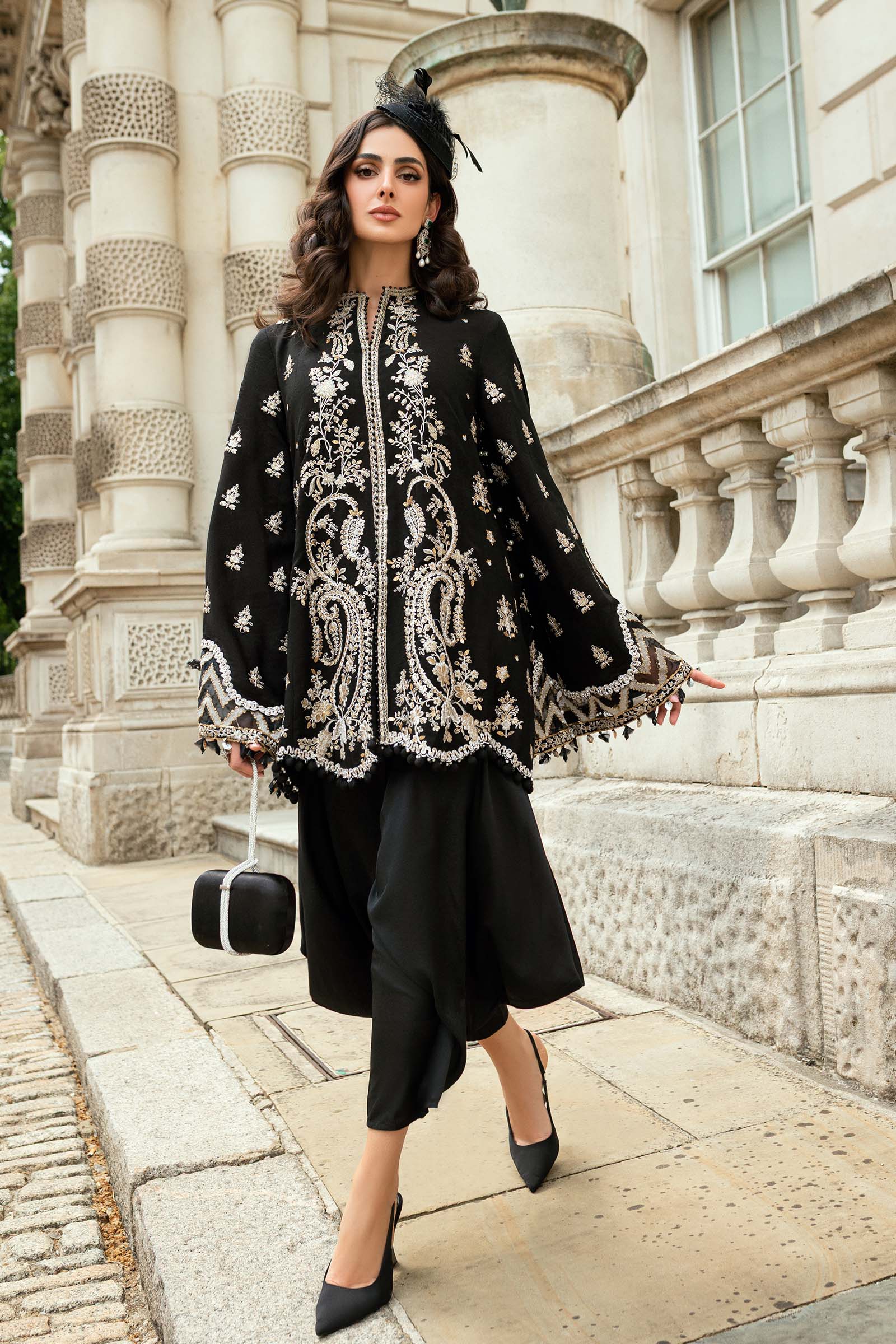 3 Piece Unstitched Embroidered Raw Silk Suit - Image 13
