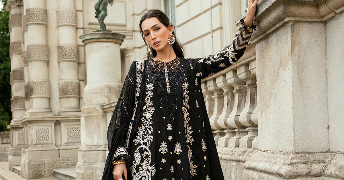 3 Piece Unstitched Embroidered Raw Silk Suit - Image 16