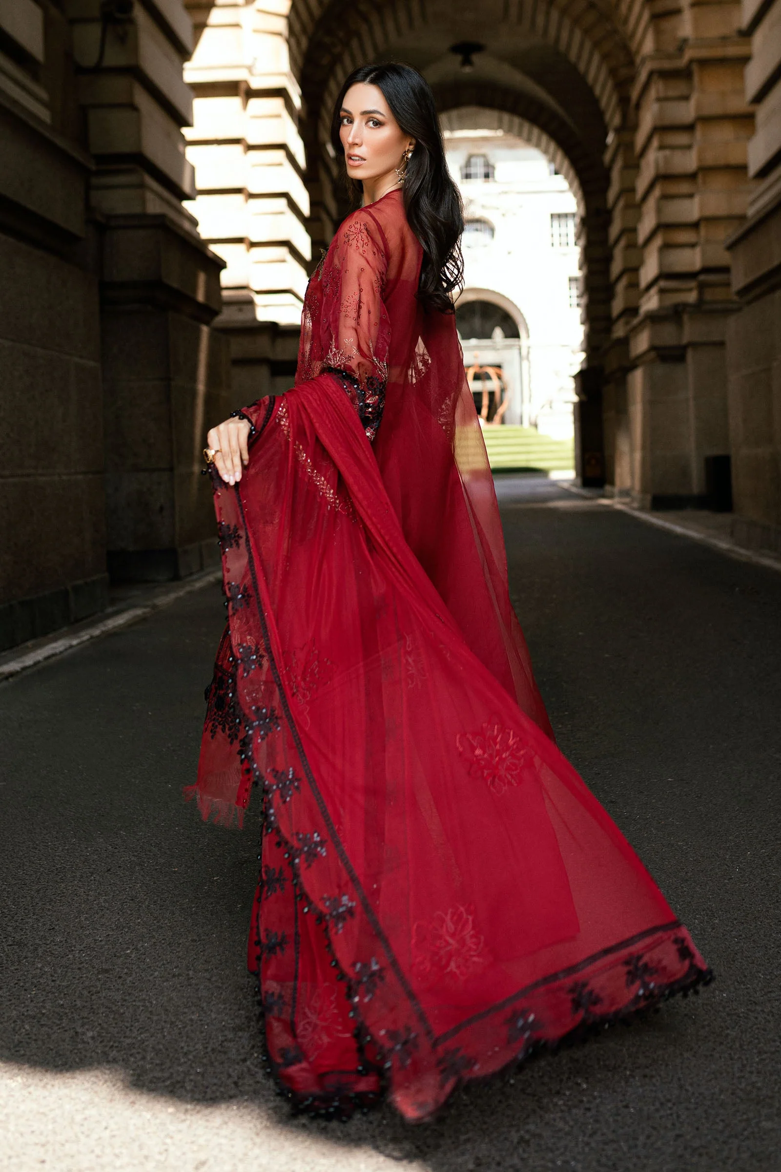 3 Piece Unstitched Embroidered Organza Suit - Image 9