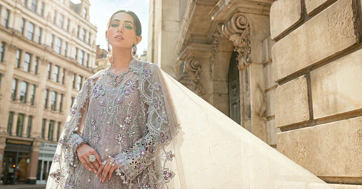 3 Piece Unstitched Embroidered Net Suit - Image 9