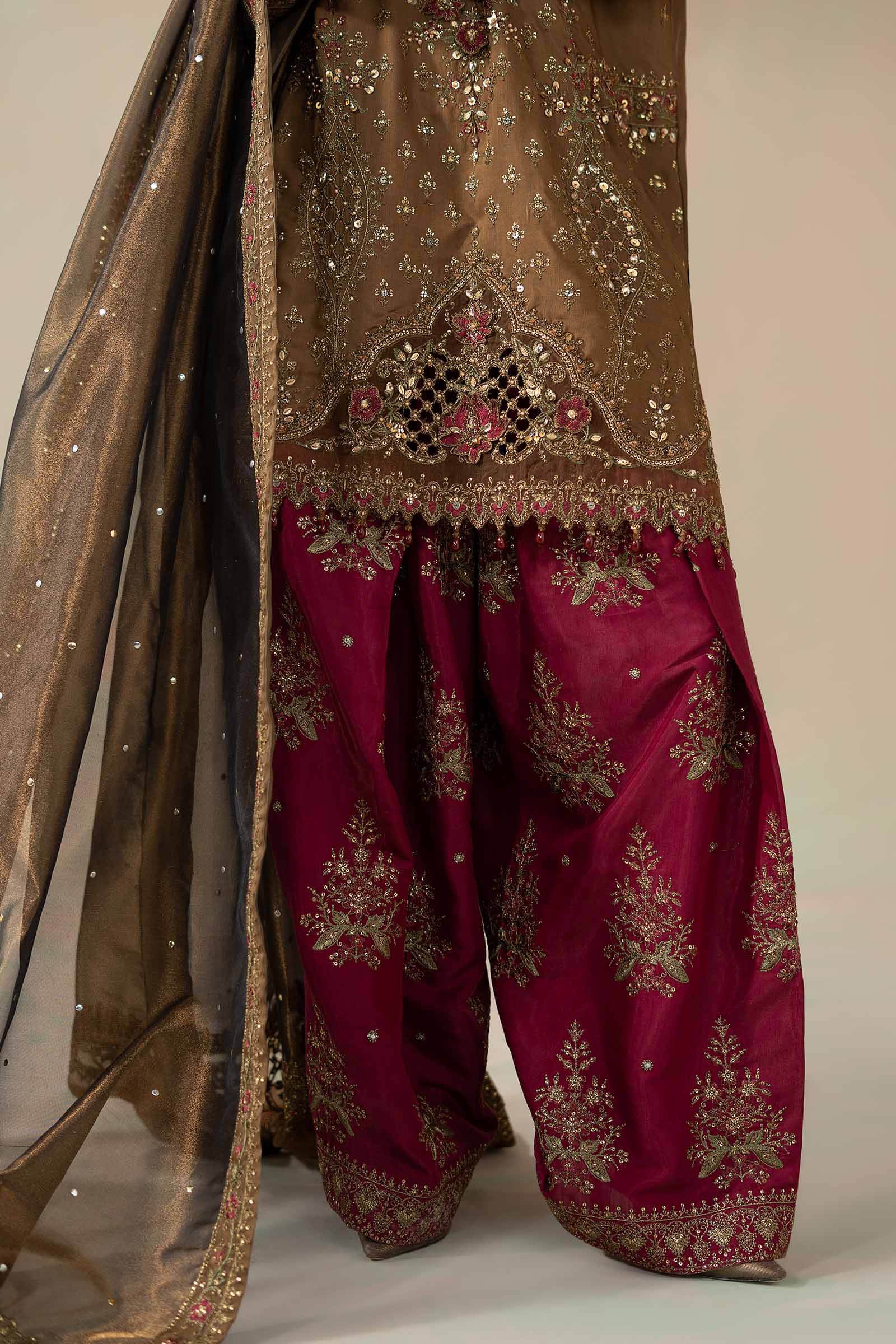 3 Piece Embroidered Raw Silk Suit - Image 7