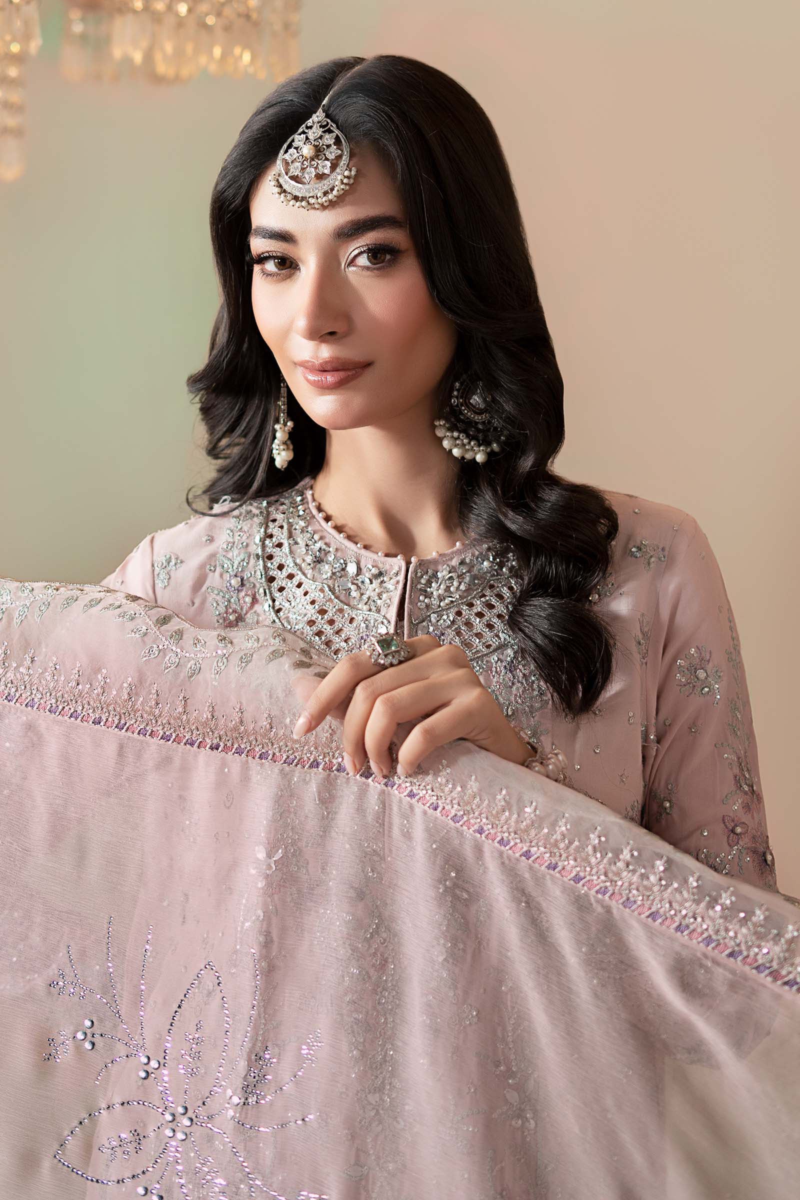 3 Piece Embroidered Raw Silk Suit - Image 3