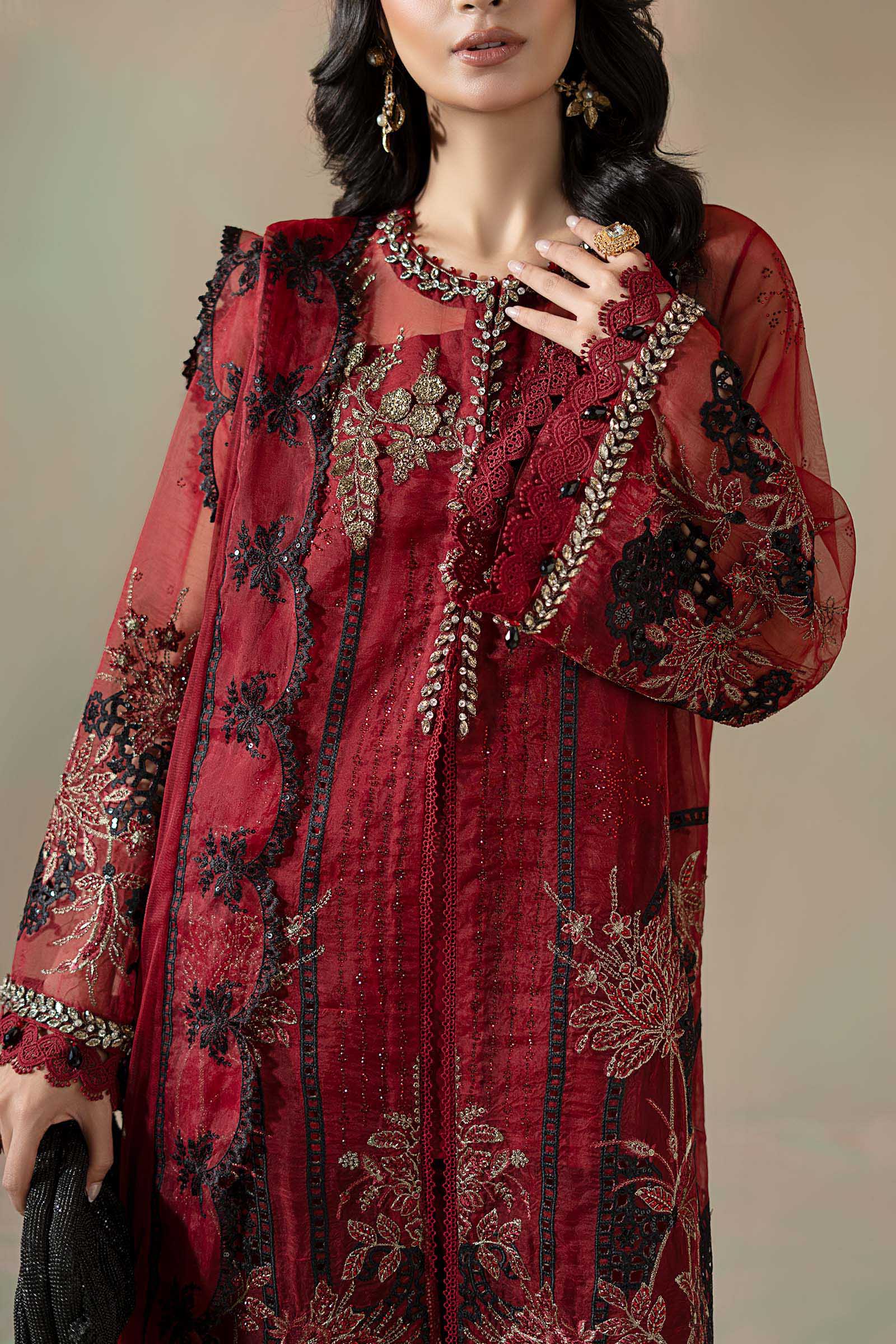 3 Piece Embroidered Organza Suit - Image 3