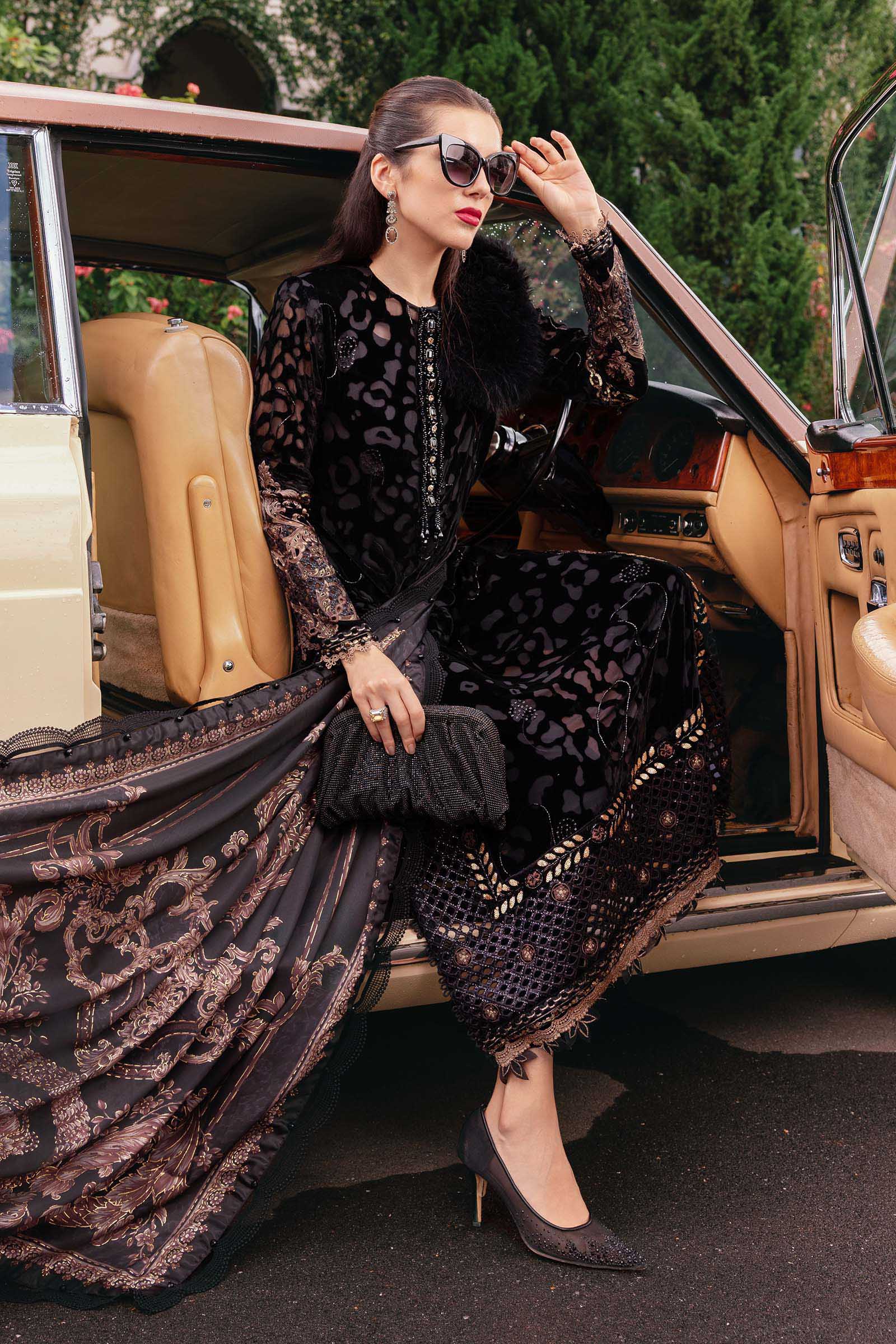 3 Piece Unstitched Embroidered Palachi Suit - Image 4