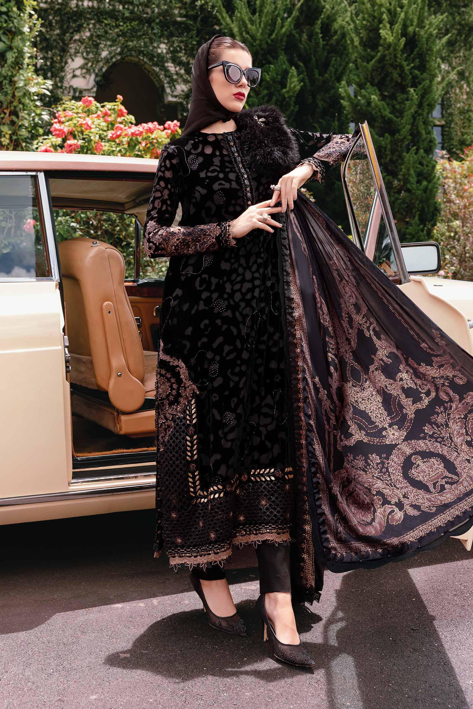 3 Piece Unstitched Embroidered Palachi Suit - Image 6