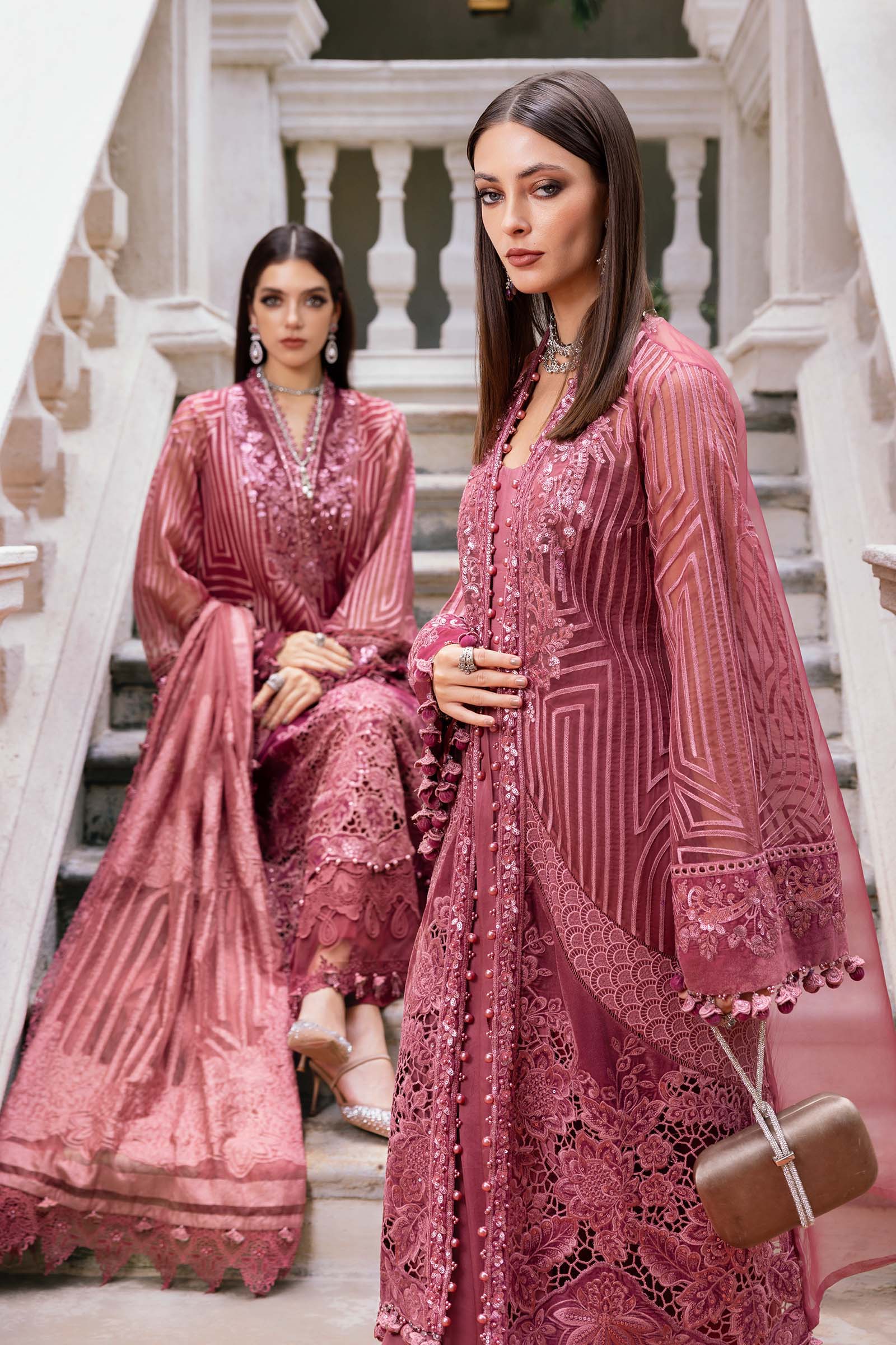 3 Piece Unstitched Embroidered Organza Suit - Image 2