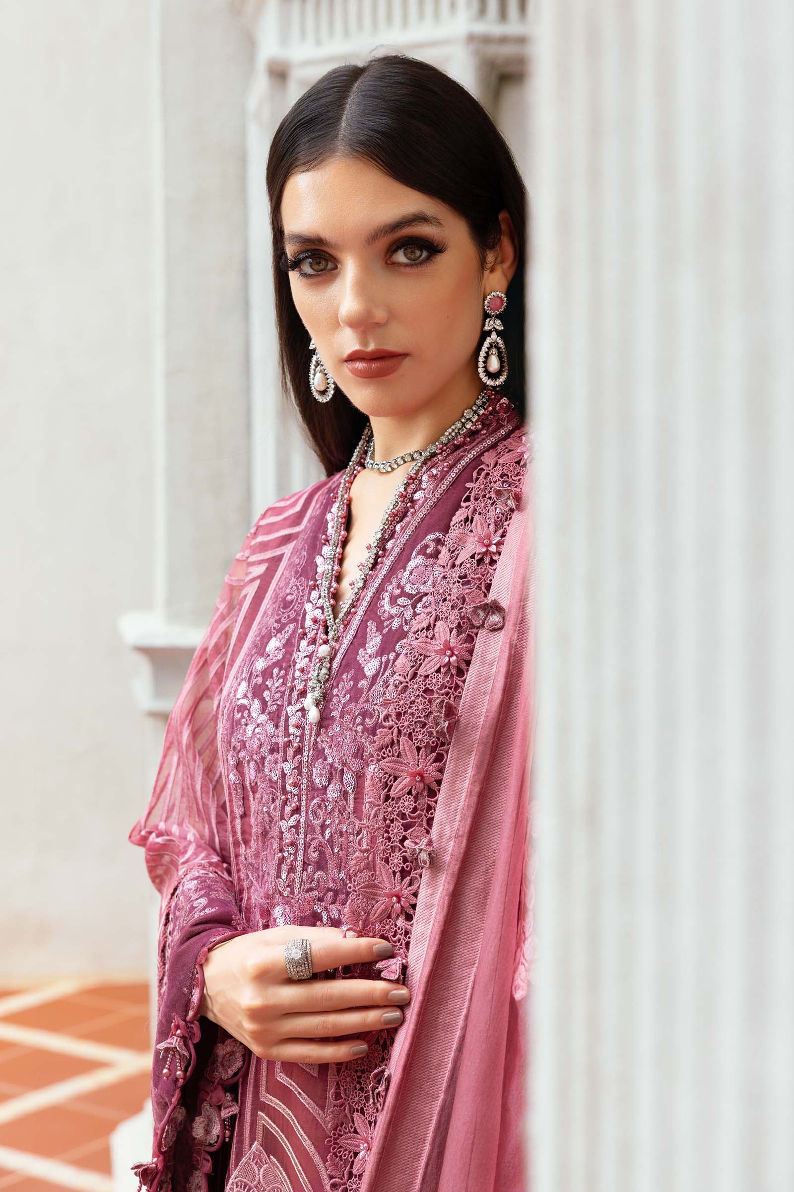 3 Piece Unstitched Embroidered Organza Suit - Image 5
