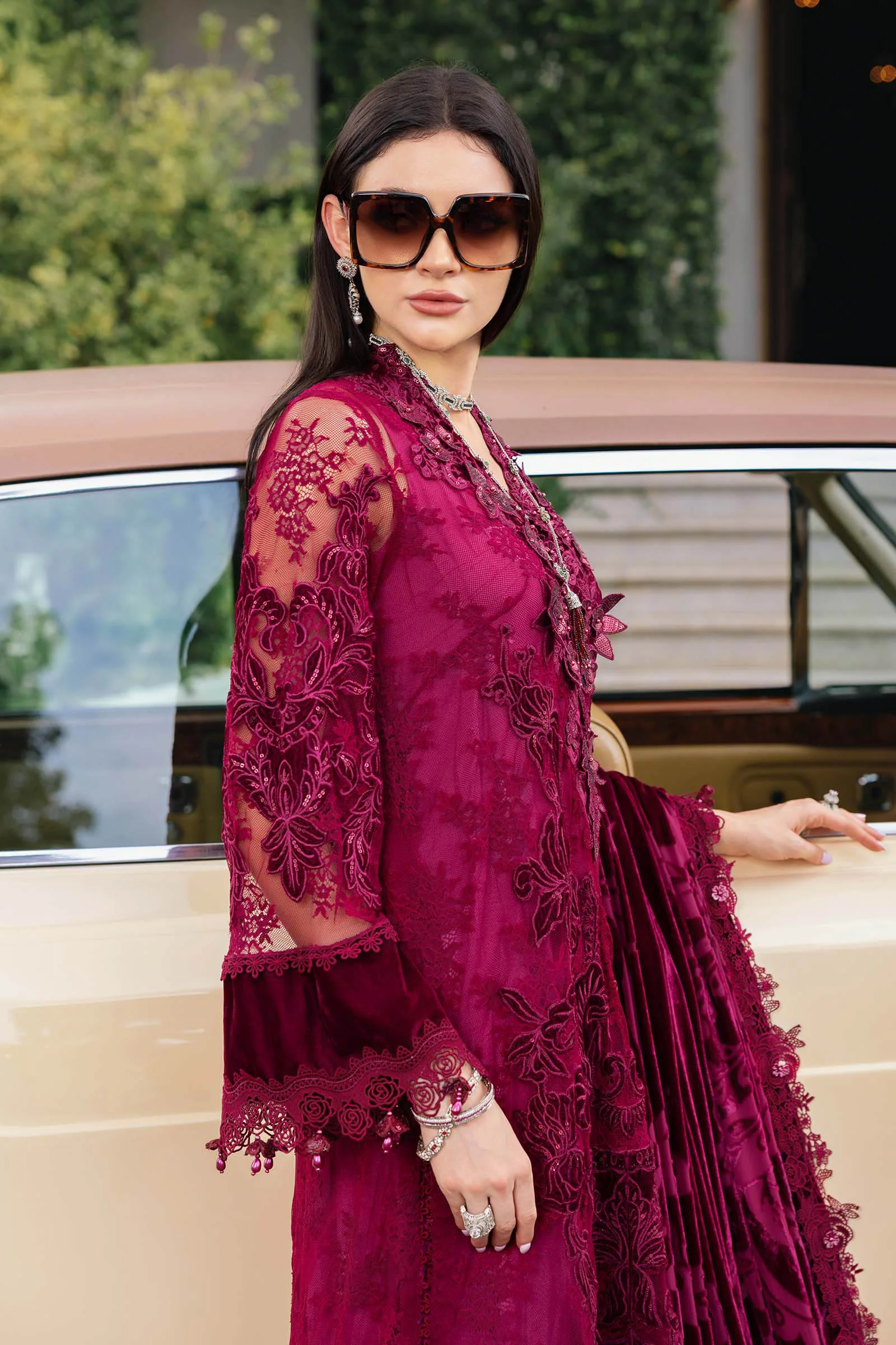 3 Piece Unstitched Embroidered Chantilly Suit - Image 2