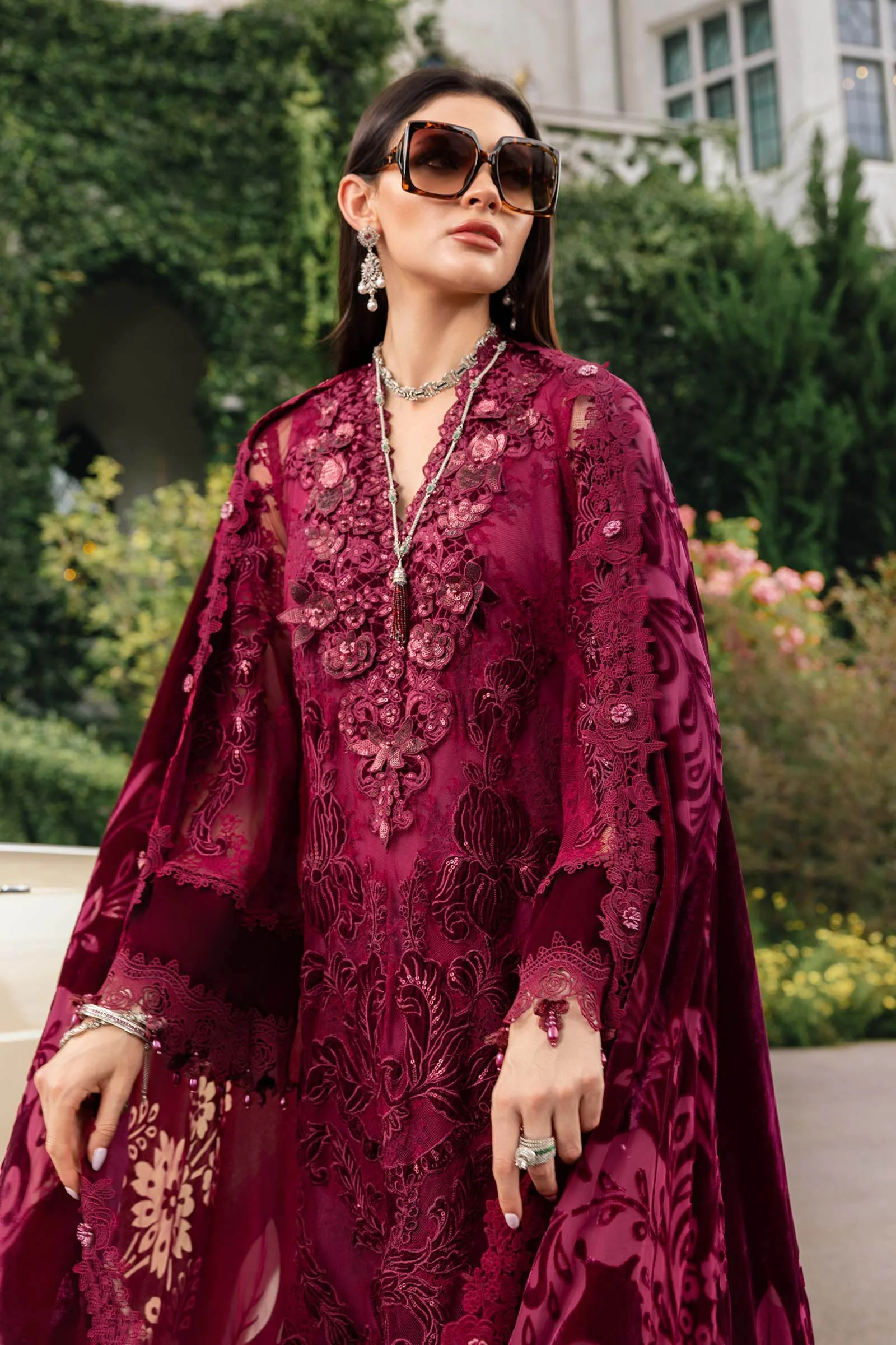 3 Piece Unstitched Embroidered Chantilly Suit - Image 3